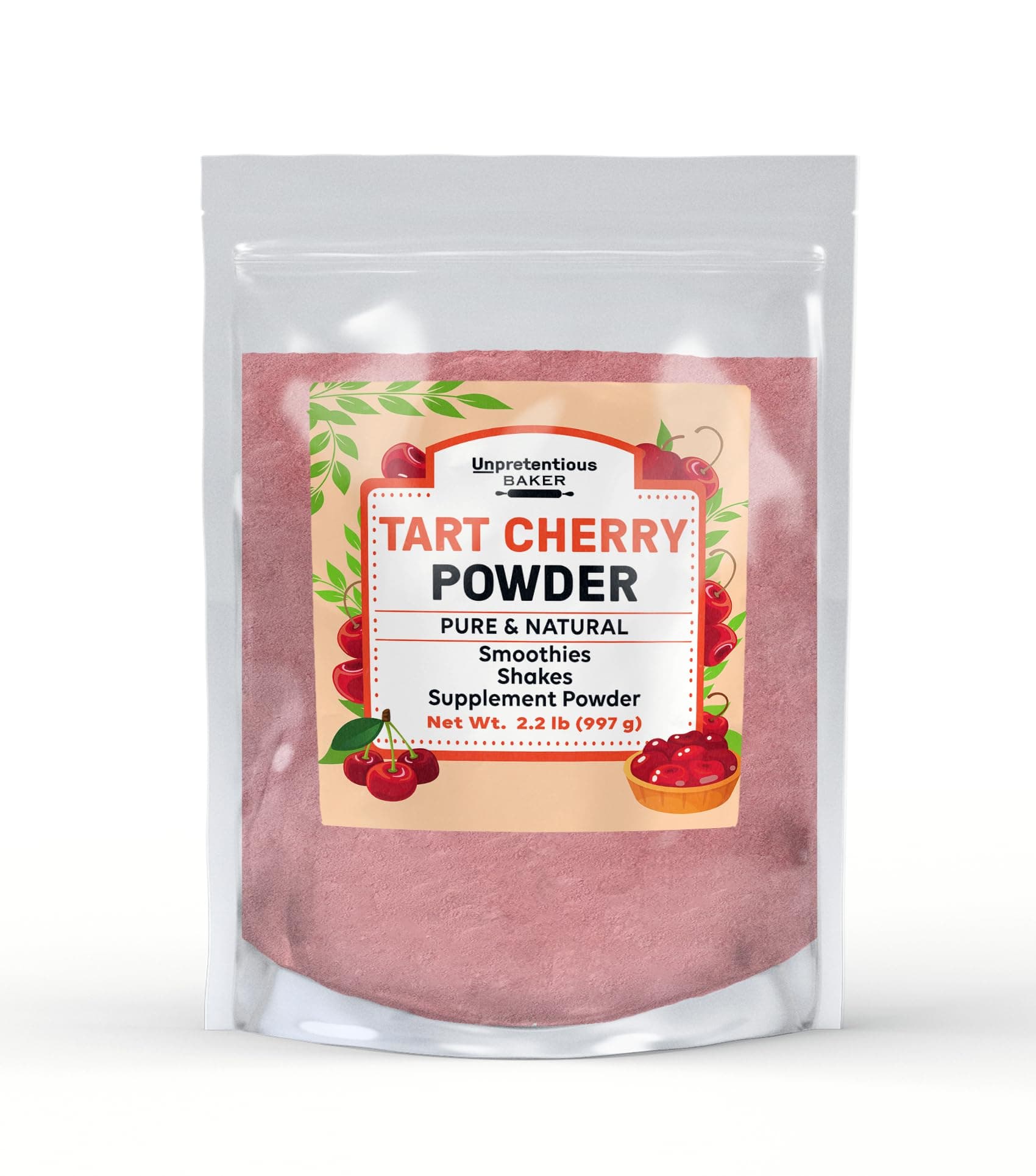 Tart Cherry Powder Baker, 2.2 lb, Pure & Natural, No Fillers, Smoothies & Shakes