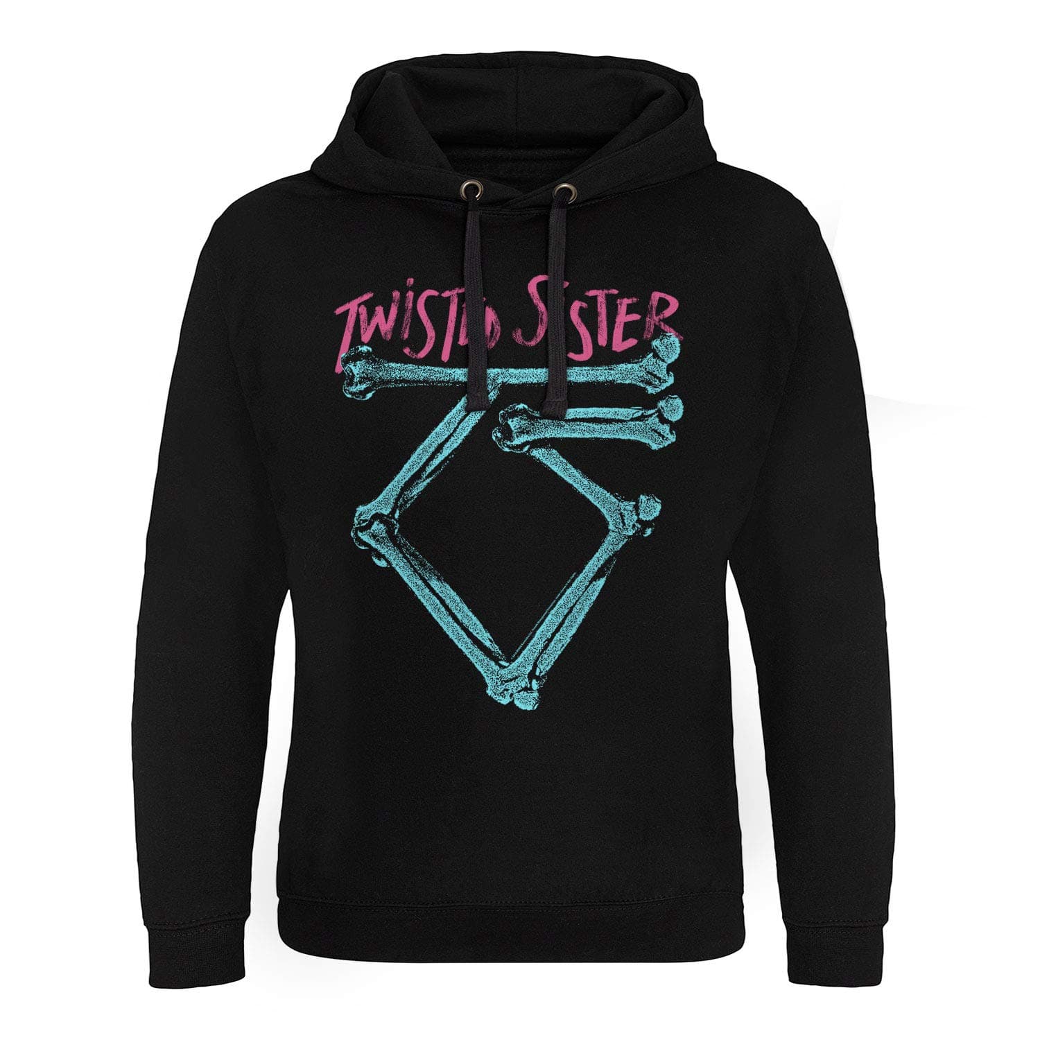 Twisted Sister Officially Licensed Twisted Sister Washed Logo Epic Hoodie (Black)