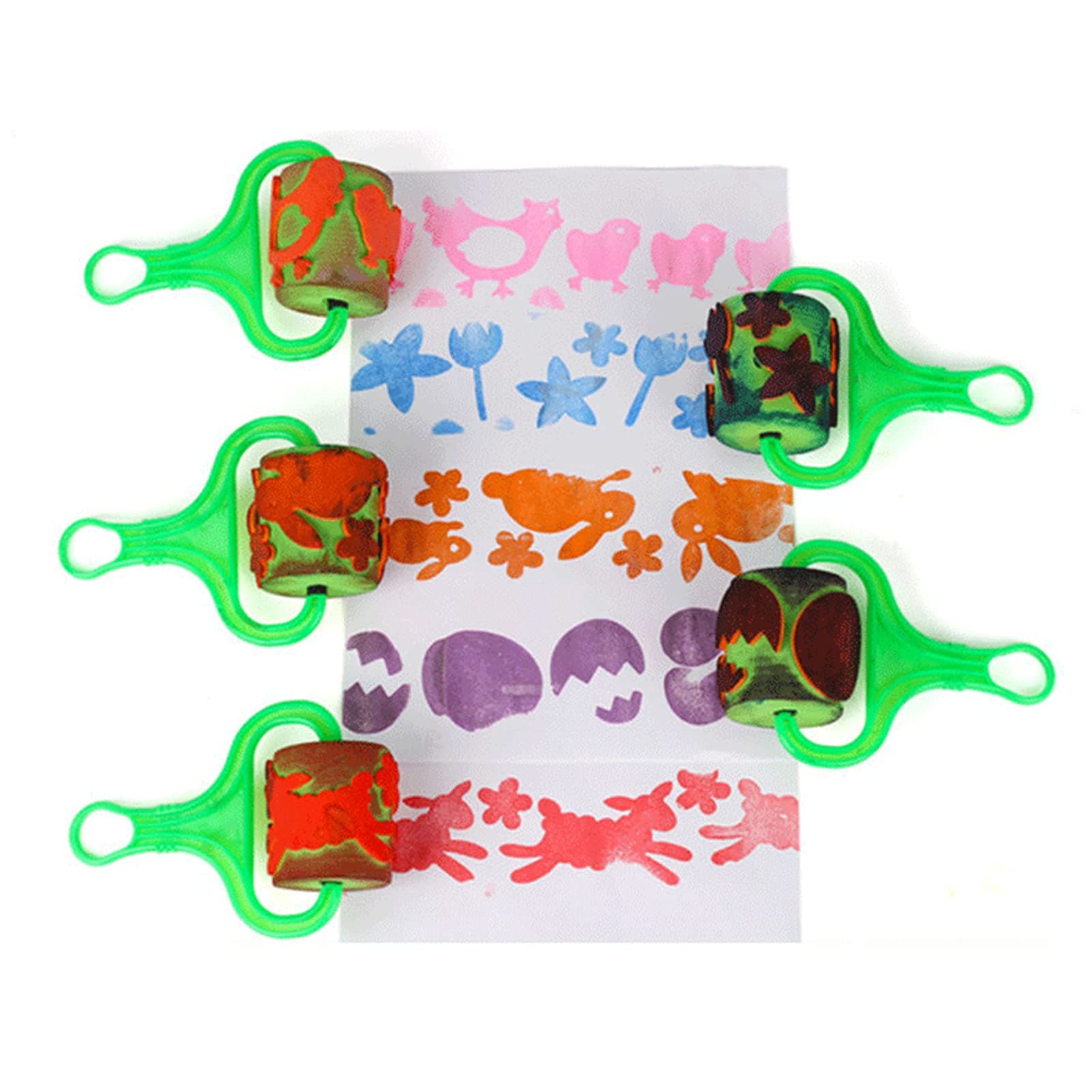 TNIU 5PCS EVA Roller Rush Painting Sponge Brush Paint Set Kit for Canvas Ceramic Art & DIY Projects Graffiti Home Decoration Present Gift