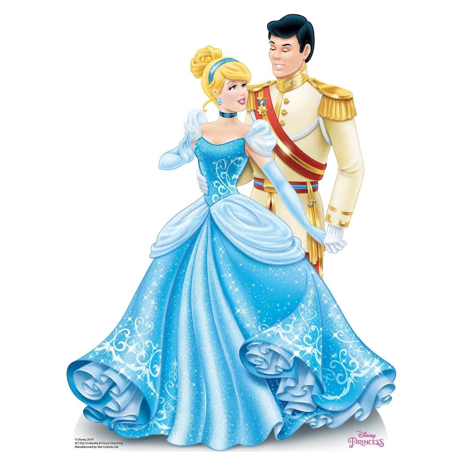 STAR CUTOUTS SC1352 Mini Cutout Disney Princess Cinderella and Prince Charming Height 79cm