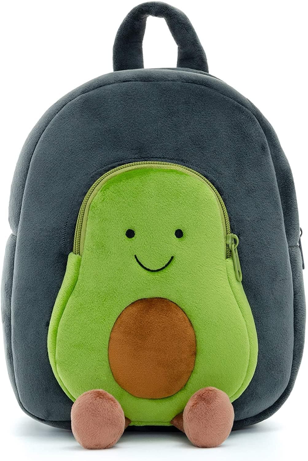 DZert Kids School Bag Soft Plush Backpacks Cartoon Boys Girls Baby (2-5 Years), Green-Avacado, Reguler, Asian