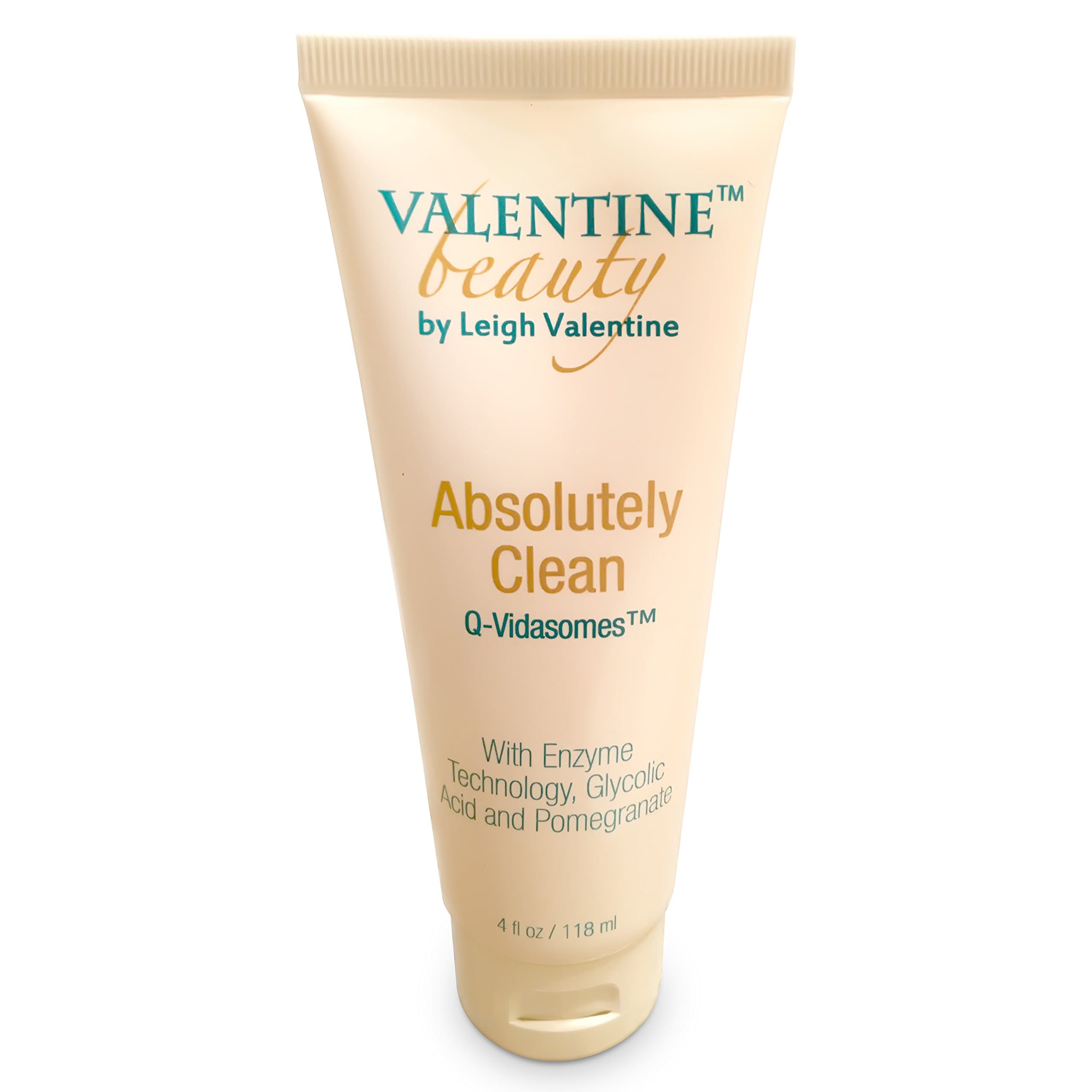Glycolic Acid Exfoliating Cleanser Anti-Aging Acne Face Wash Absolutely Clean by Leigh Valentine with Q-Vidasomes