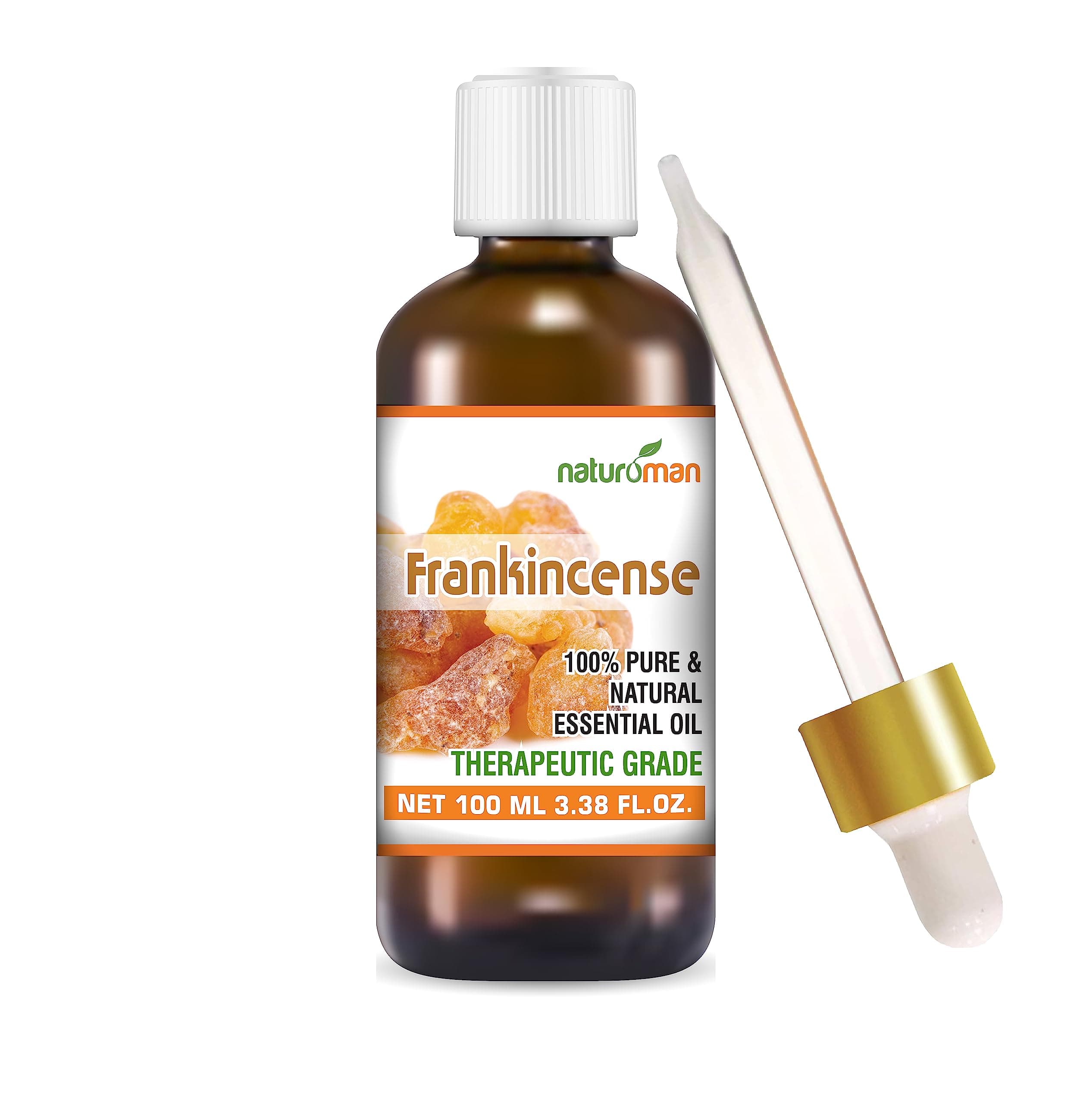 Naturoman Frankincense Essential Oil | For Skin, Hair, Face & Body | Natural & Pure | Suitable for All Skin Types | Multipurpose | Therapeutic Grade | Pack of 1 | 100 ml