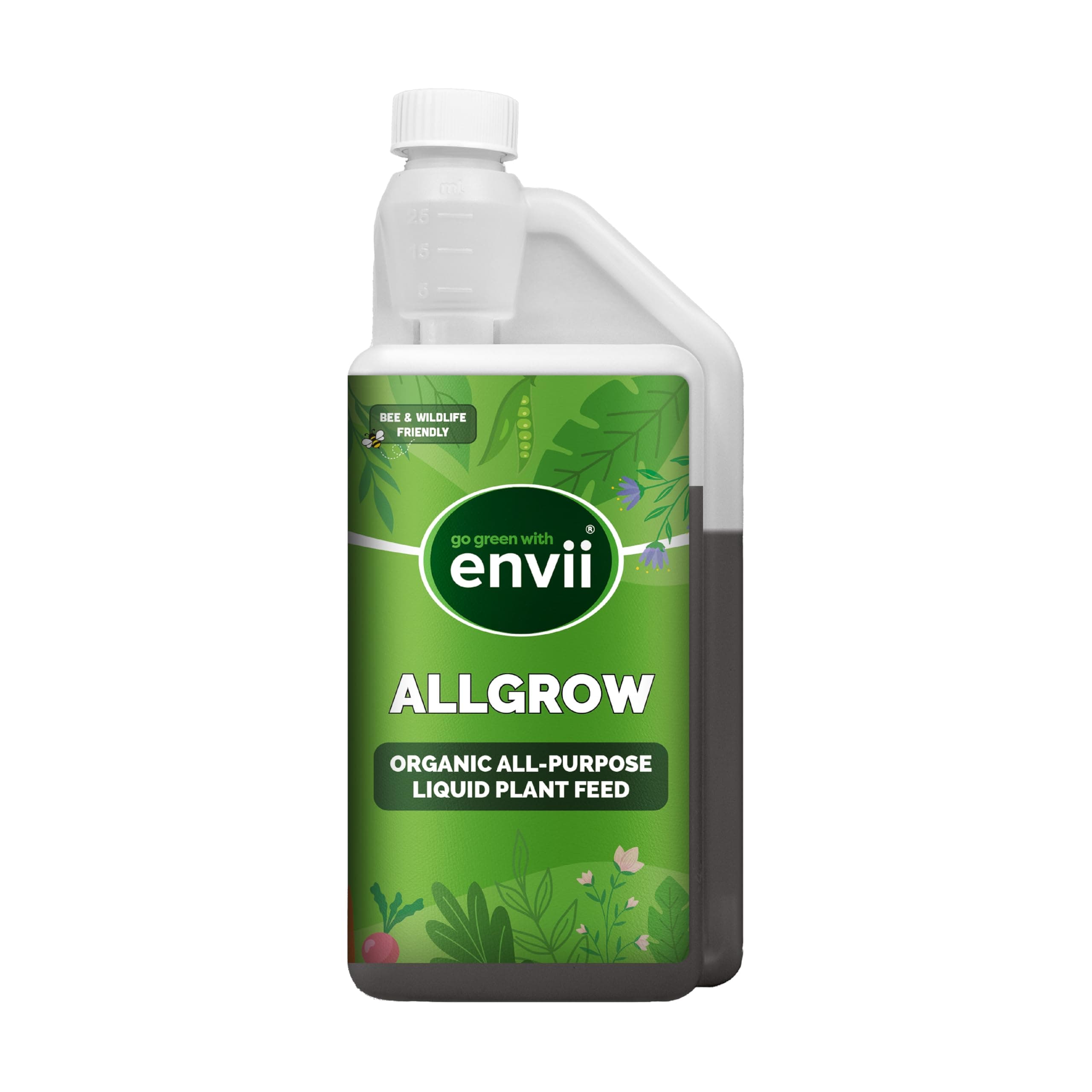 Envii Allgrow, Organic Multipurpose Fertiliser Plant Feed - Liquid Outdoor Plant Food, Suitable for All Plants (1L)