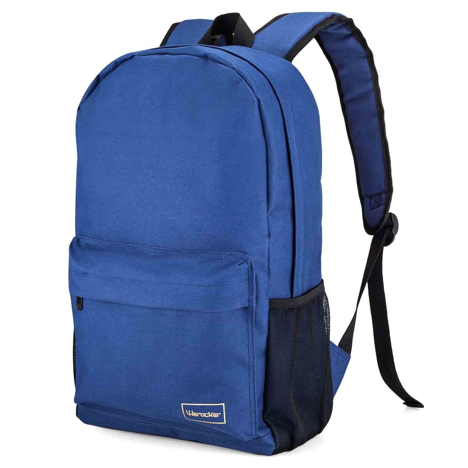 Werocker Backpack, Shoulder Bag for School / Travel, Water Resistance (Blue)