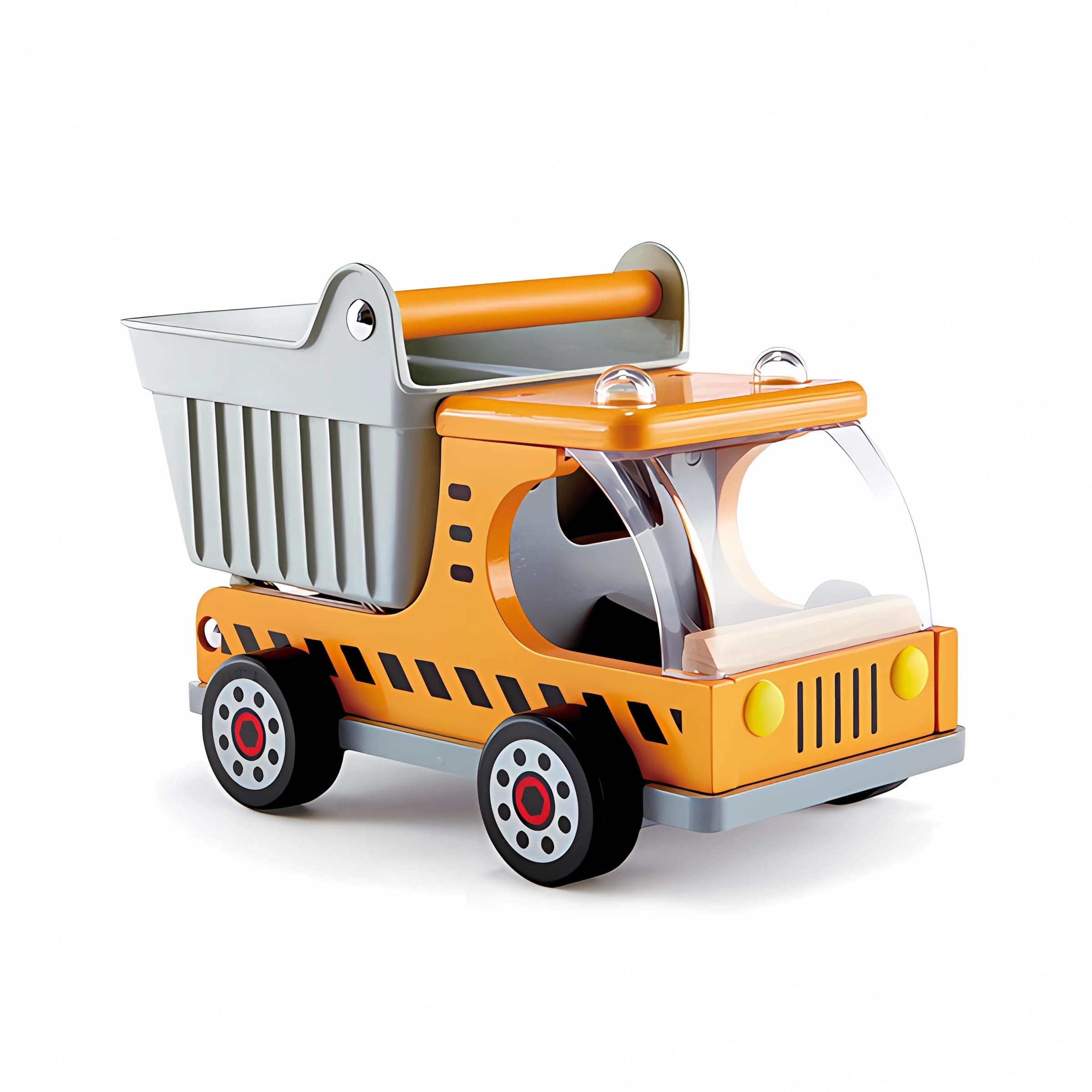 Hape Wooden Dumper Truck | Toddler's Wooden Toy Truck | Pretend Play | For 3 Years +