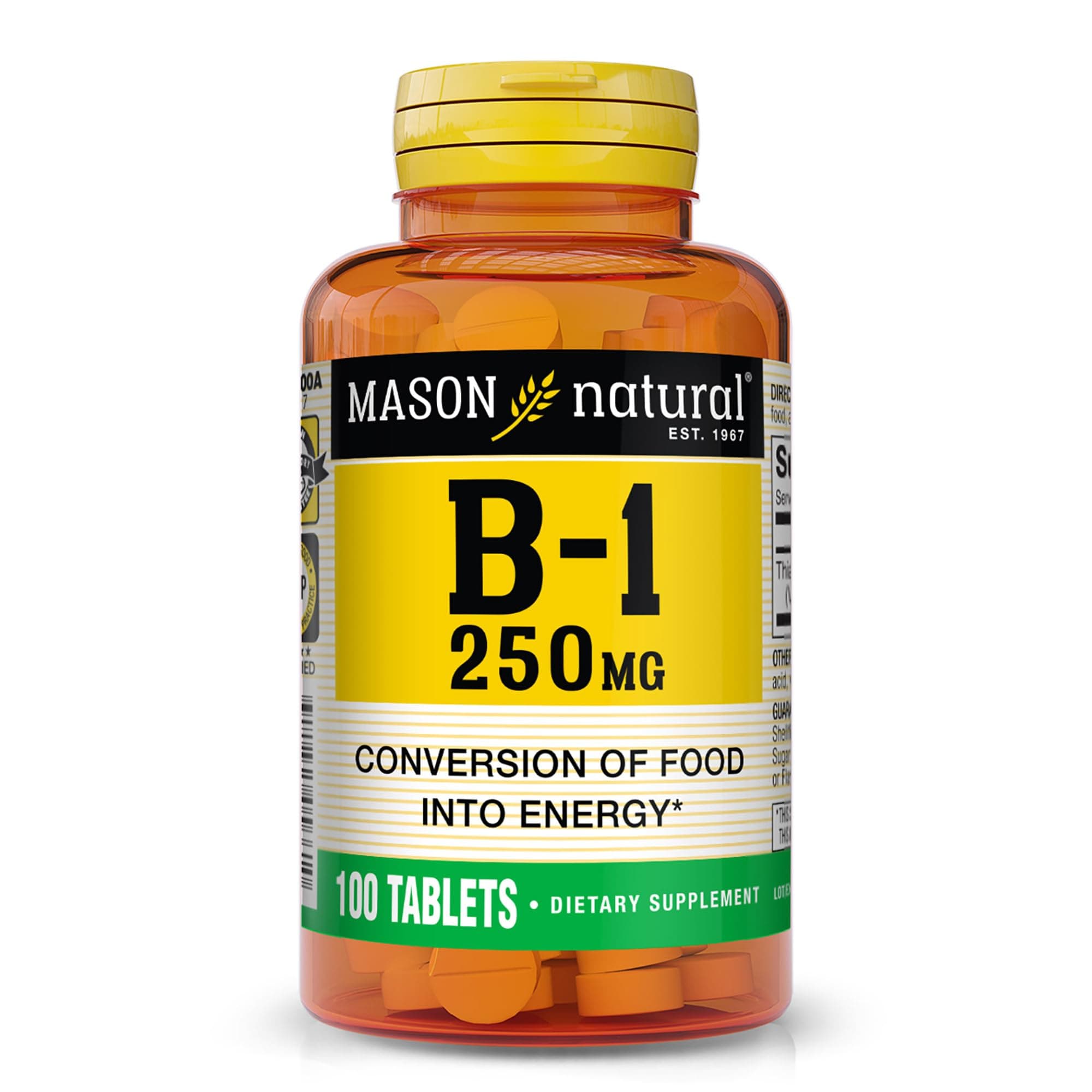 Mason Natural Vitamin B-1,250 mg, 100 Tablets