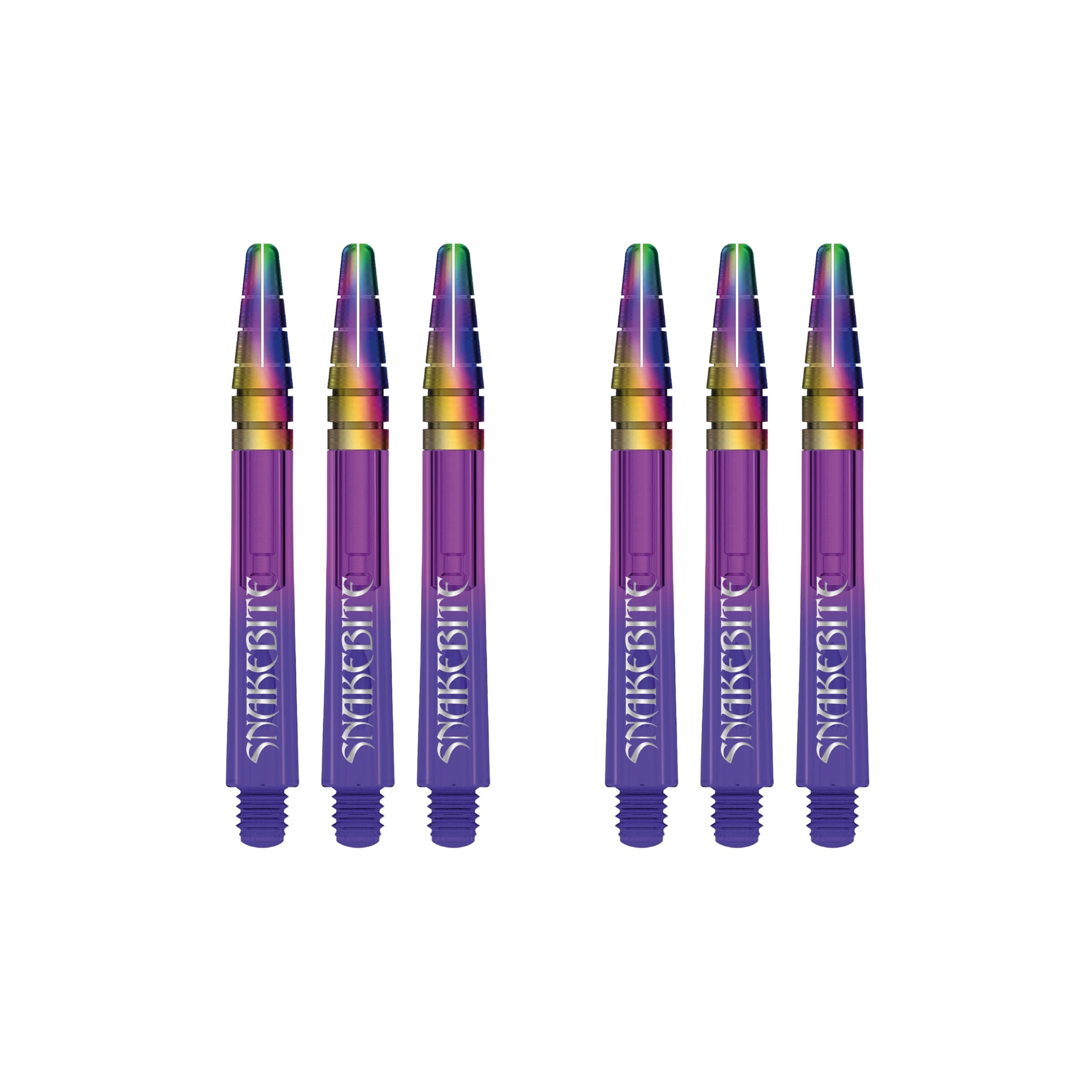 Peter Wright Snakebite Nitrotech Purple Ionic Dart Stems - 2 sets per pack (6 stems in total)