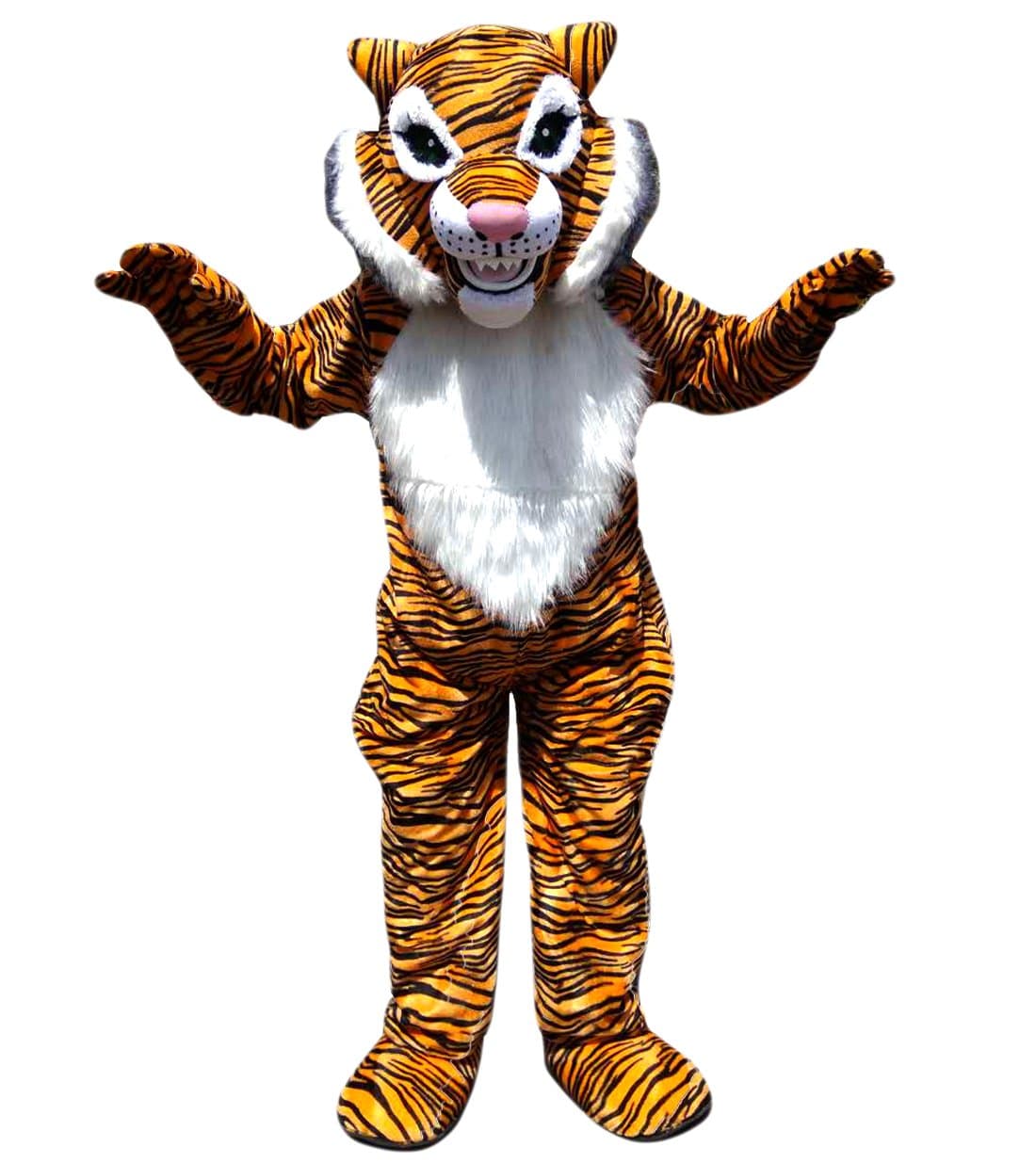 Orange Striped Tiger Mascot Costume Cartoon Adult Cosplay Party For Adult