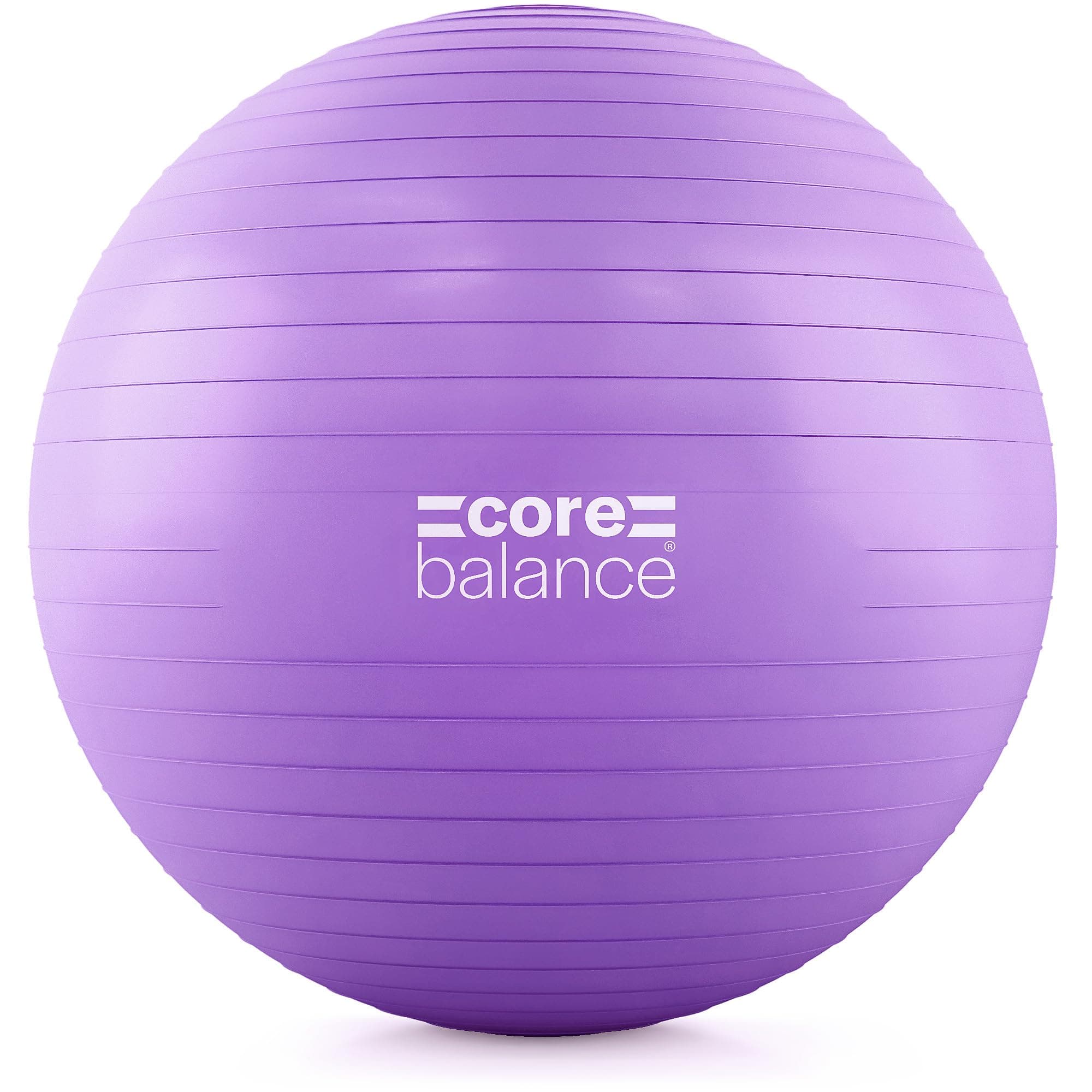 Core Balance Exercise Ball, Stability Ball for Yoga, Pilates and Fitness, Gym Ball for Home Gym and Office Chair, Training, Physical Therapy, Anti Burst, Pump Included, 55cm 65cm 75cm 85cm