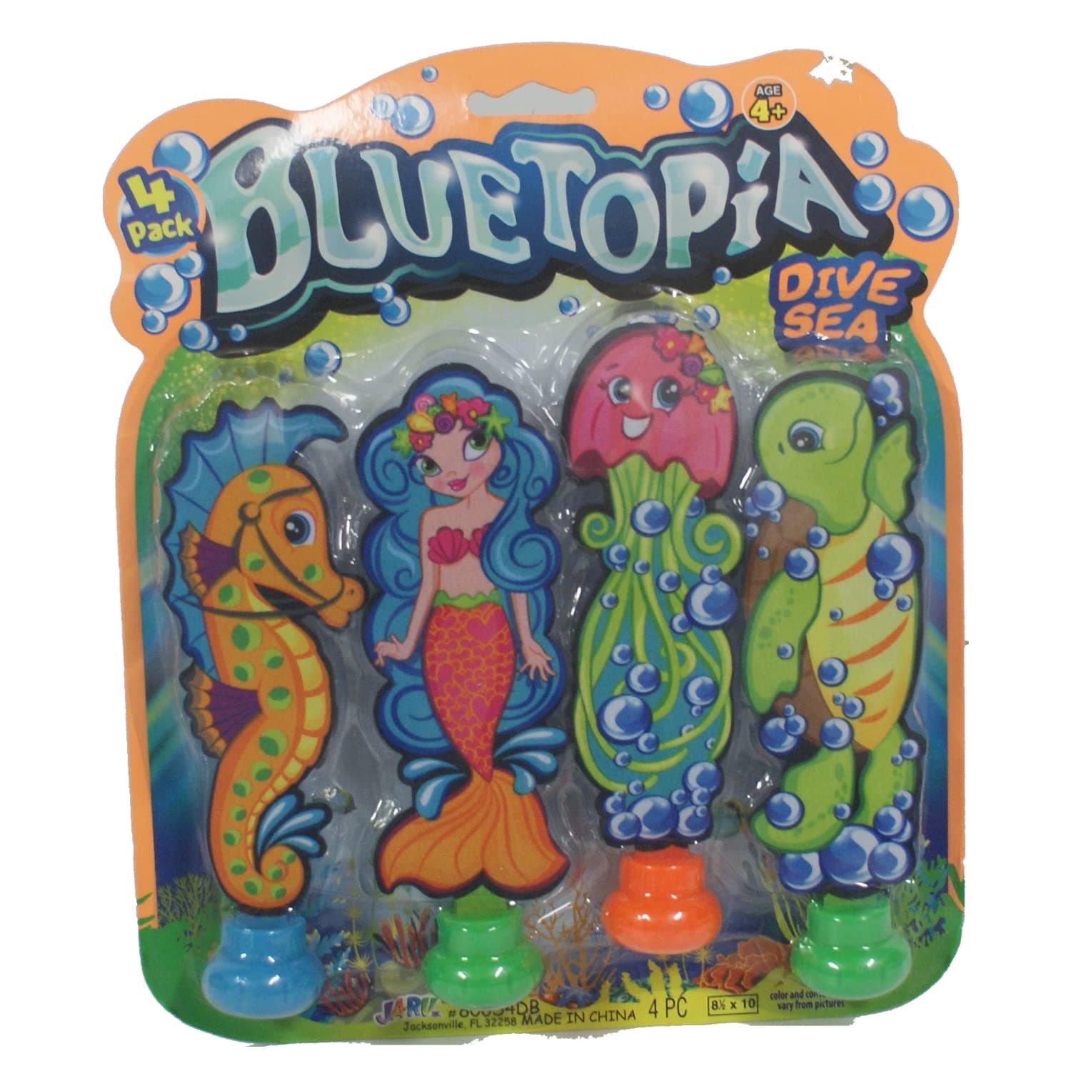 Miller's Emporium 4 Pack Bluetopia Dive Sea Toys