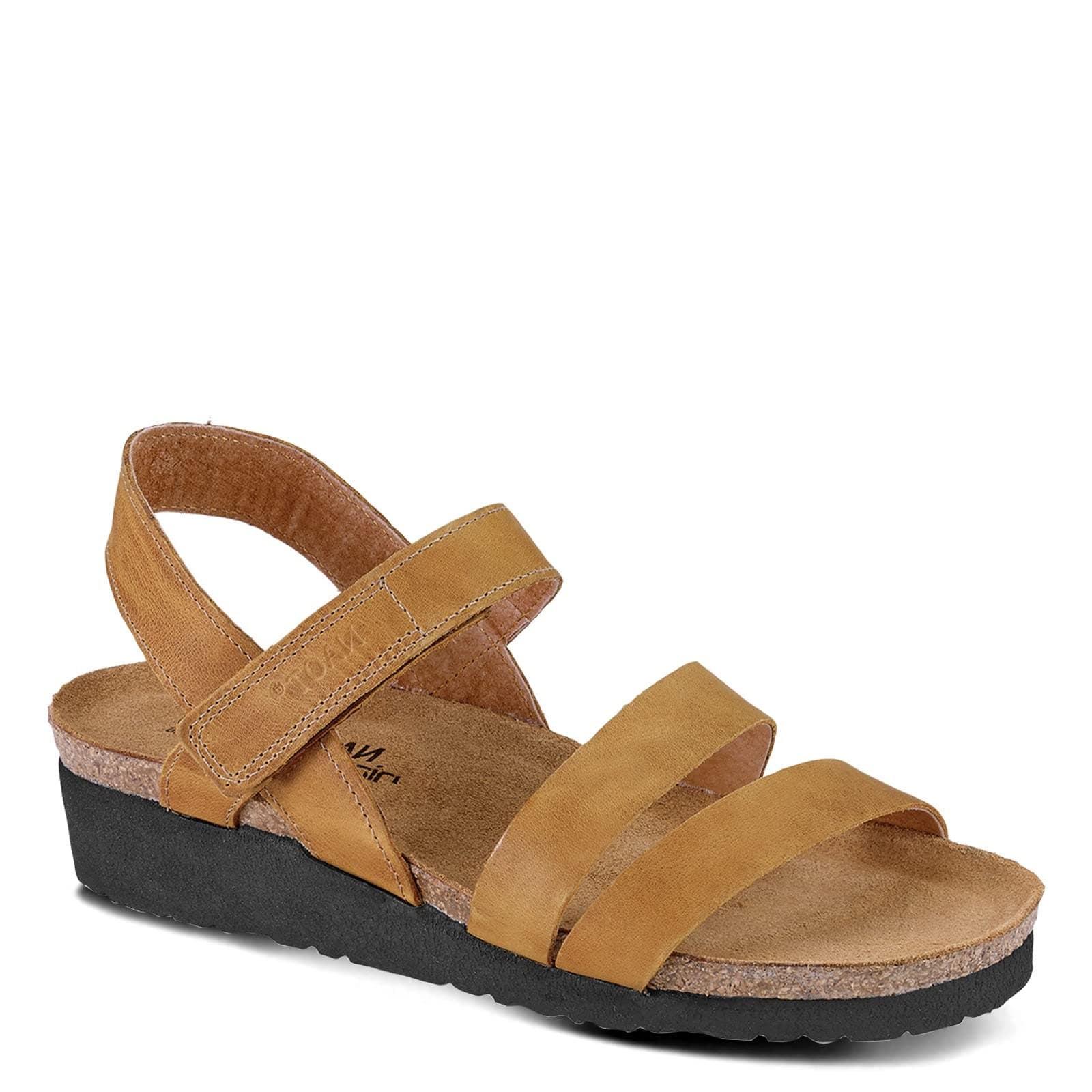 NAOT Kayla Women's Sandals – 3-Strap Support with Backstrap, Cork-Latex Footbed, Arch Support – Comfortable for All-Day Walking Oily Dune Nubuck 8-8.5 N-M US
