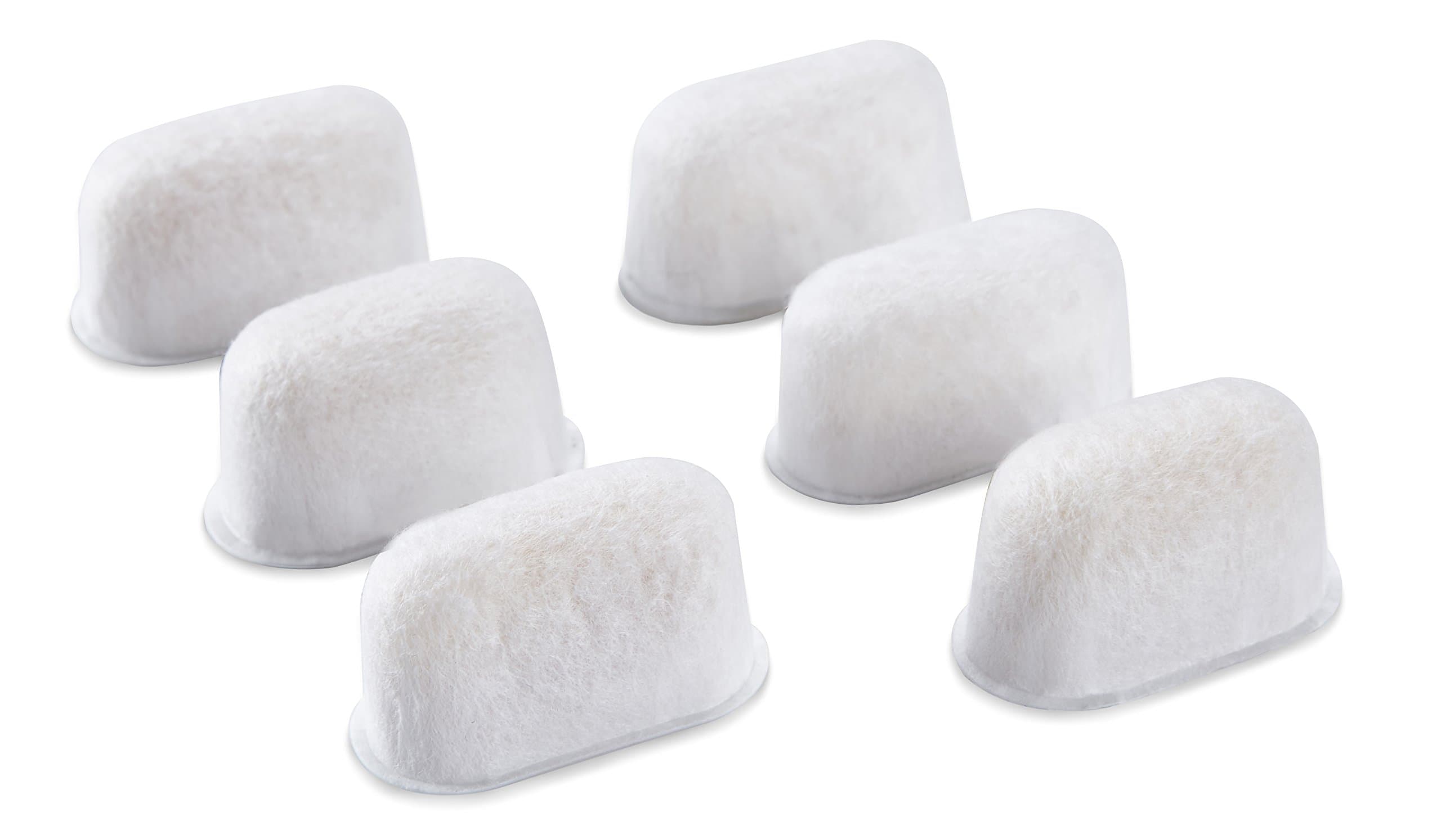 Premium 6-Pack Water Filters for Replacement Breville BWF100 with Ion Exchange Resin Inside, white