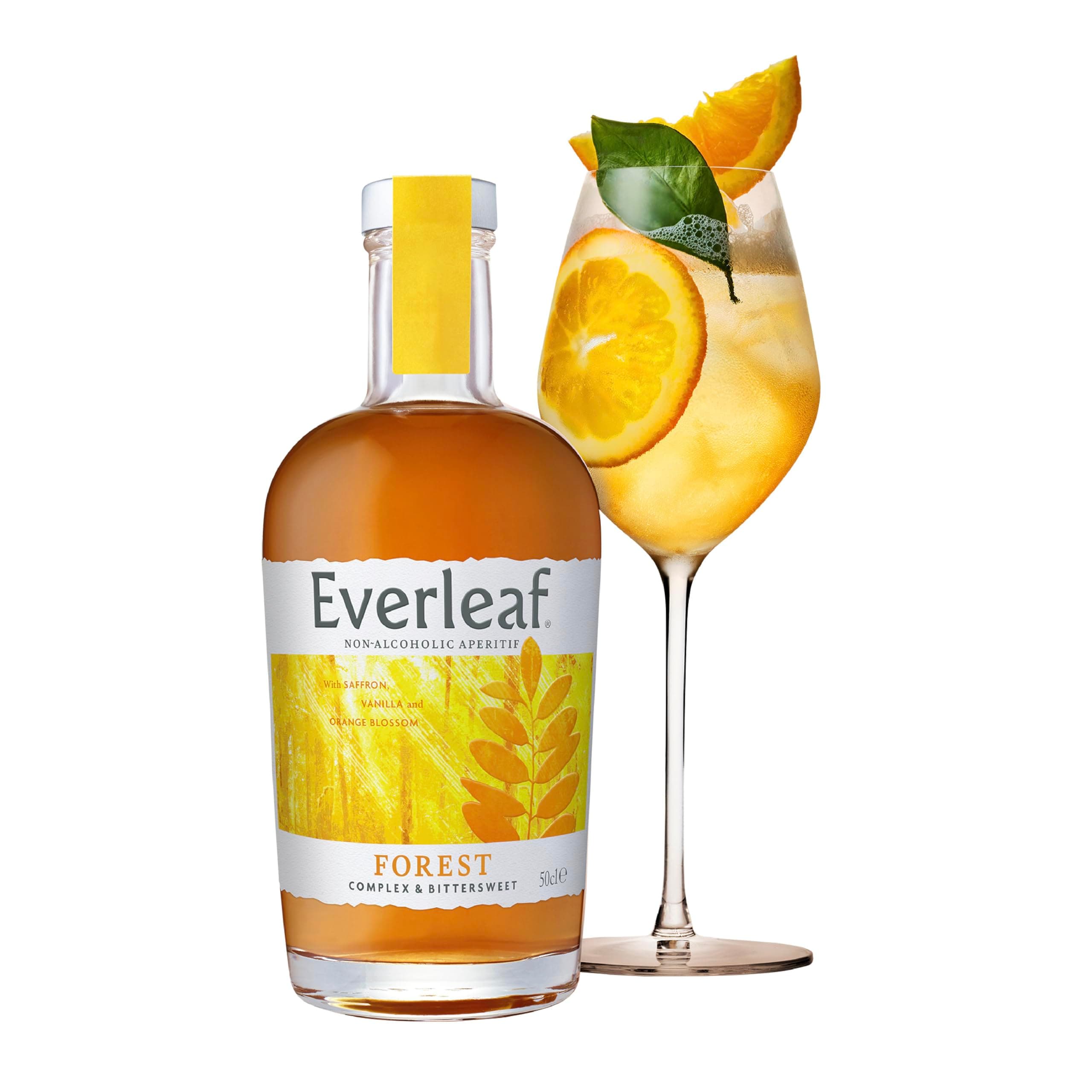 Forest - Non-Alcoholic Aperitif (50cl) | Spirit Alternative | Prepare Easy Alcohol-Free Cocktails & Spritzes for Everyday Enjoyment | Made from Saffron, Vanilla & Orange Blossom | Drinks Gift