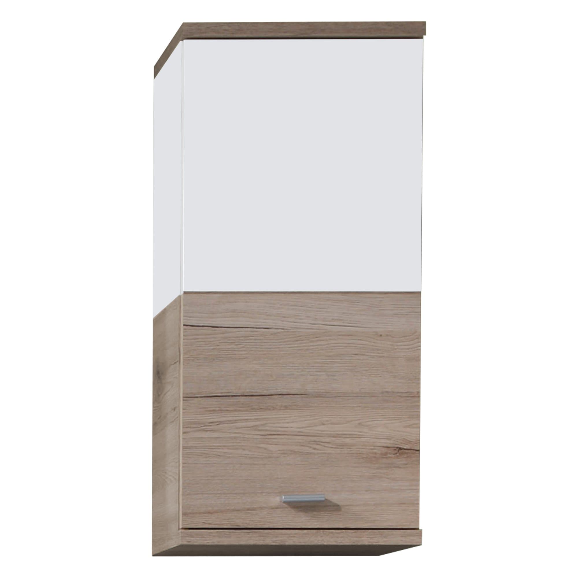 Trendteam Campus San Remo 1316-501-91 Wall-Mounted Bathroom Cupboard in Oak 36 x 79 x 22 cm, White