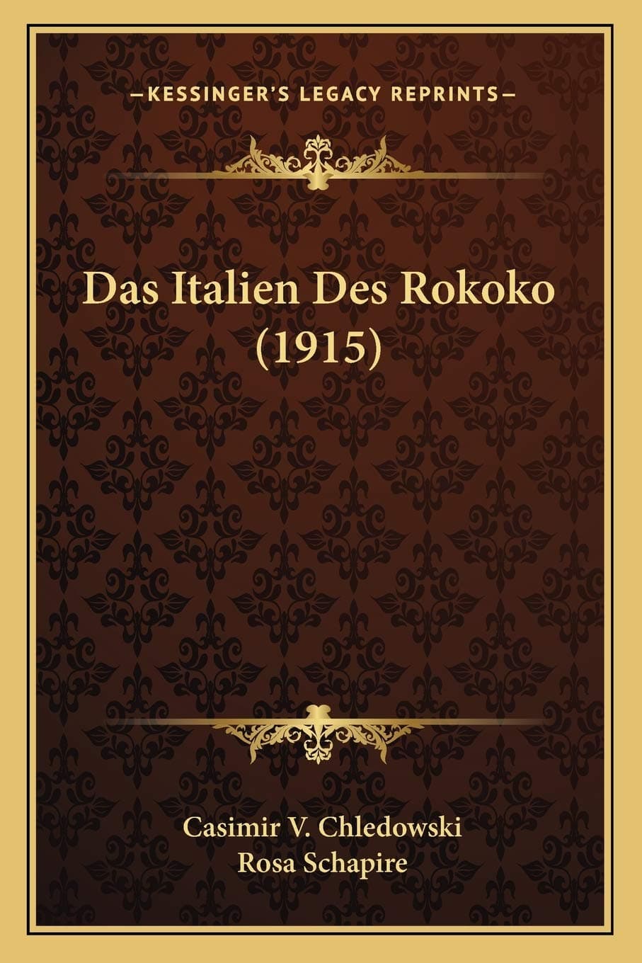 Das Italien Des Rokoko (1915)