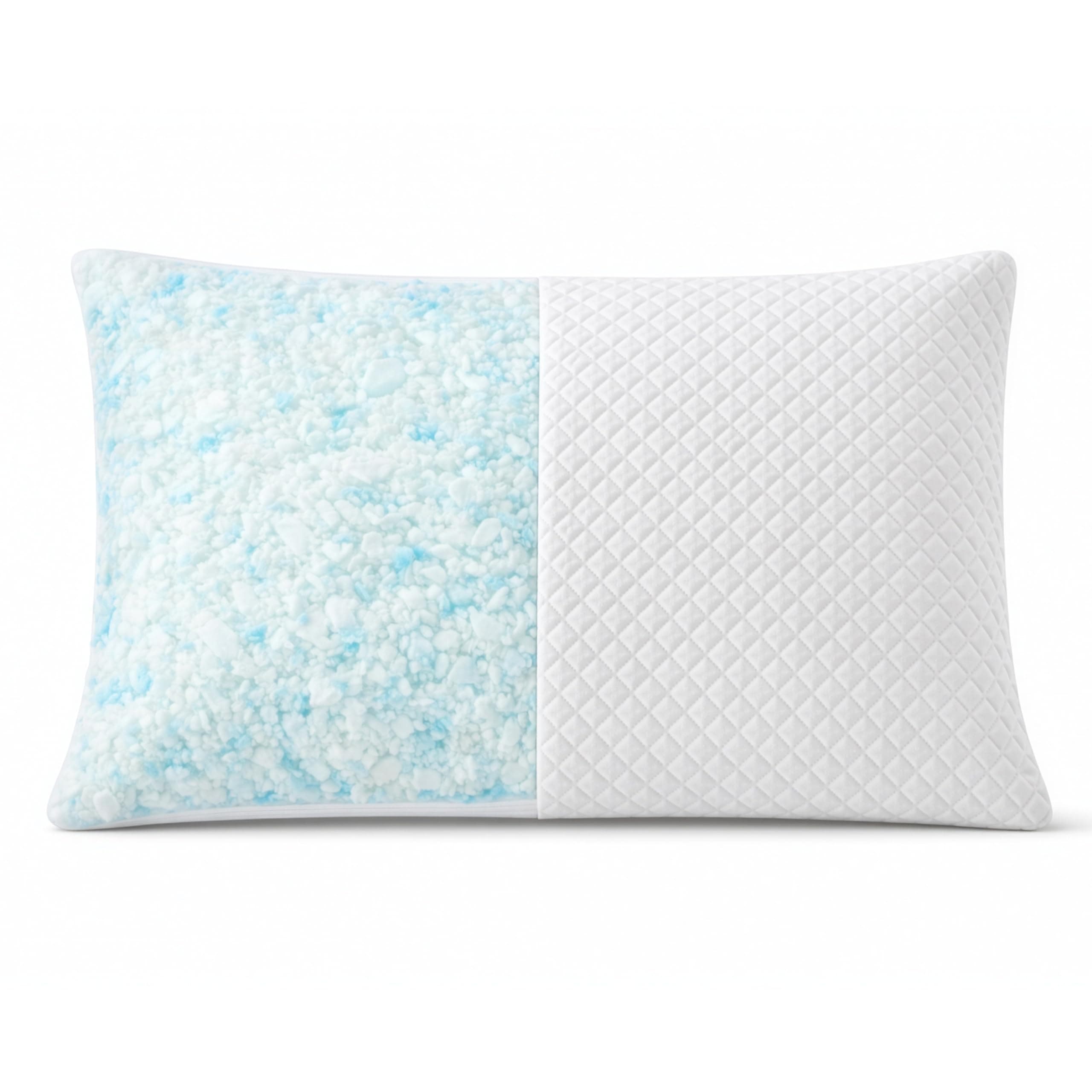 MY ARMOR Adjustable Shredded Memory Foam Pillow with Extra Filling | 350 GSM Antimicrobial Cover | 17" x 27" - 1 Piece