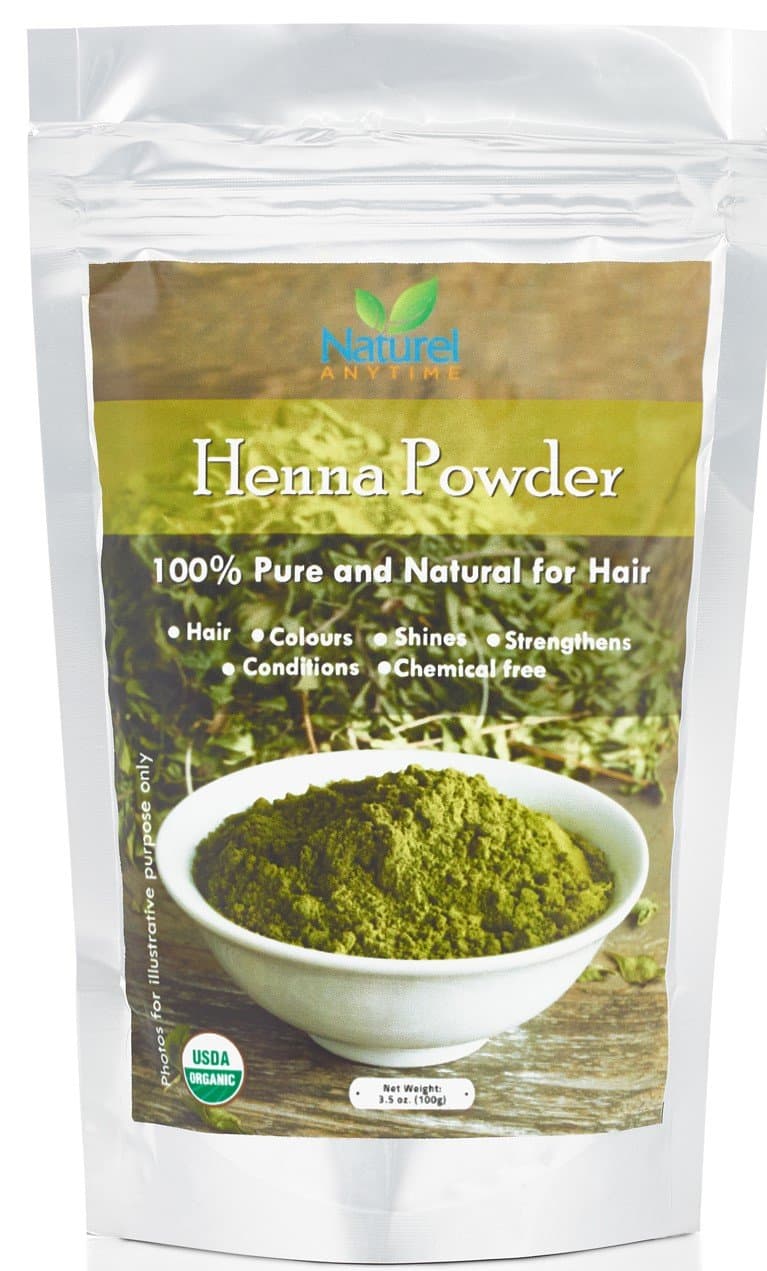 Organic Henna (Lawsonia Inermis) (100g) - 100% Pure Natural Chemical Free Hair Dye - PPD Free Certified Mehndi Henna Powder - Strengthening & Conditioning Herbal Hair Shine Powder