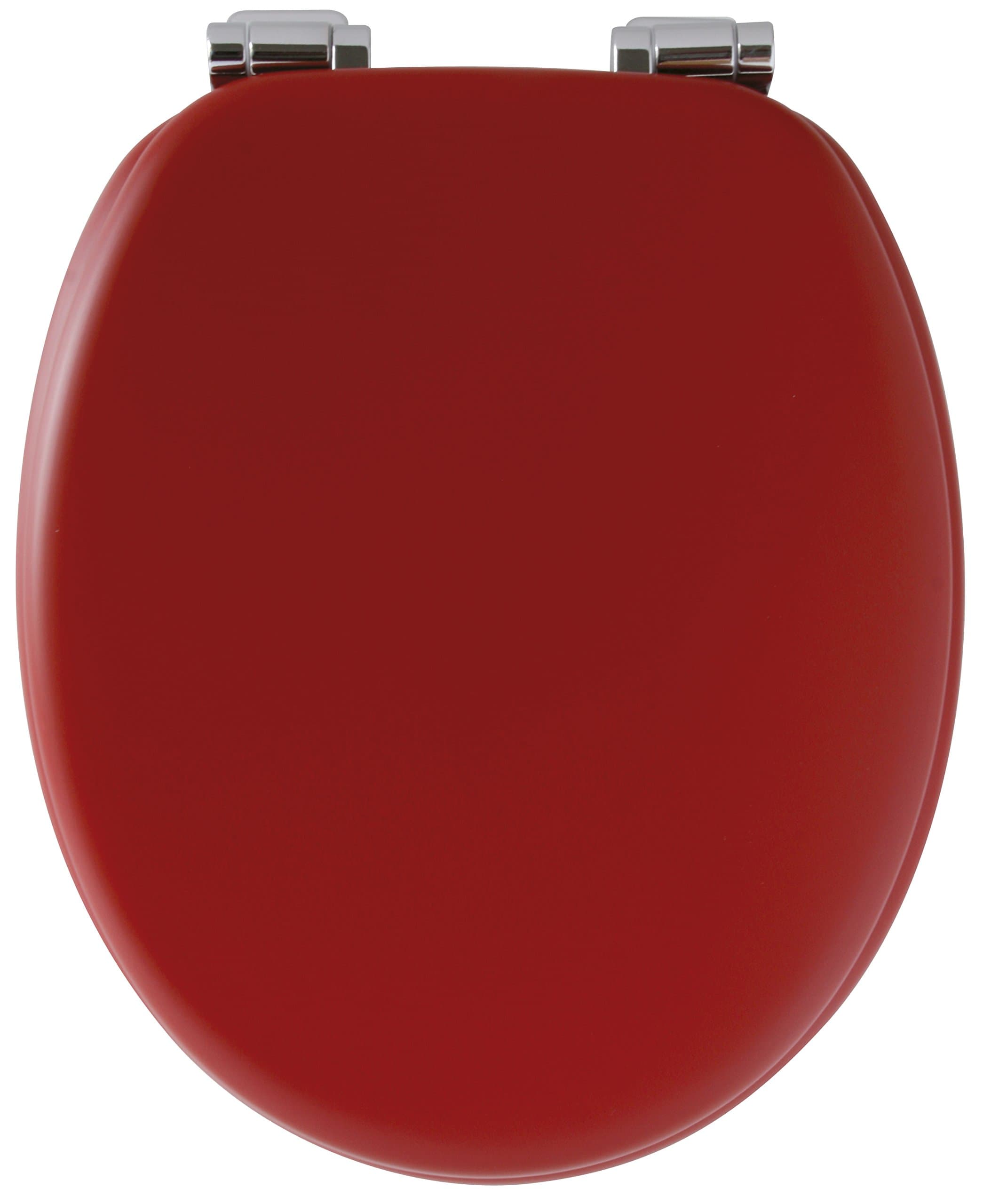 GELCO 708887 Alto Soft Close Wooden Toilet Seat (47 x 37 x 6cm), Wood, cerise, 47 x 37 x 6 cm