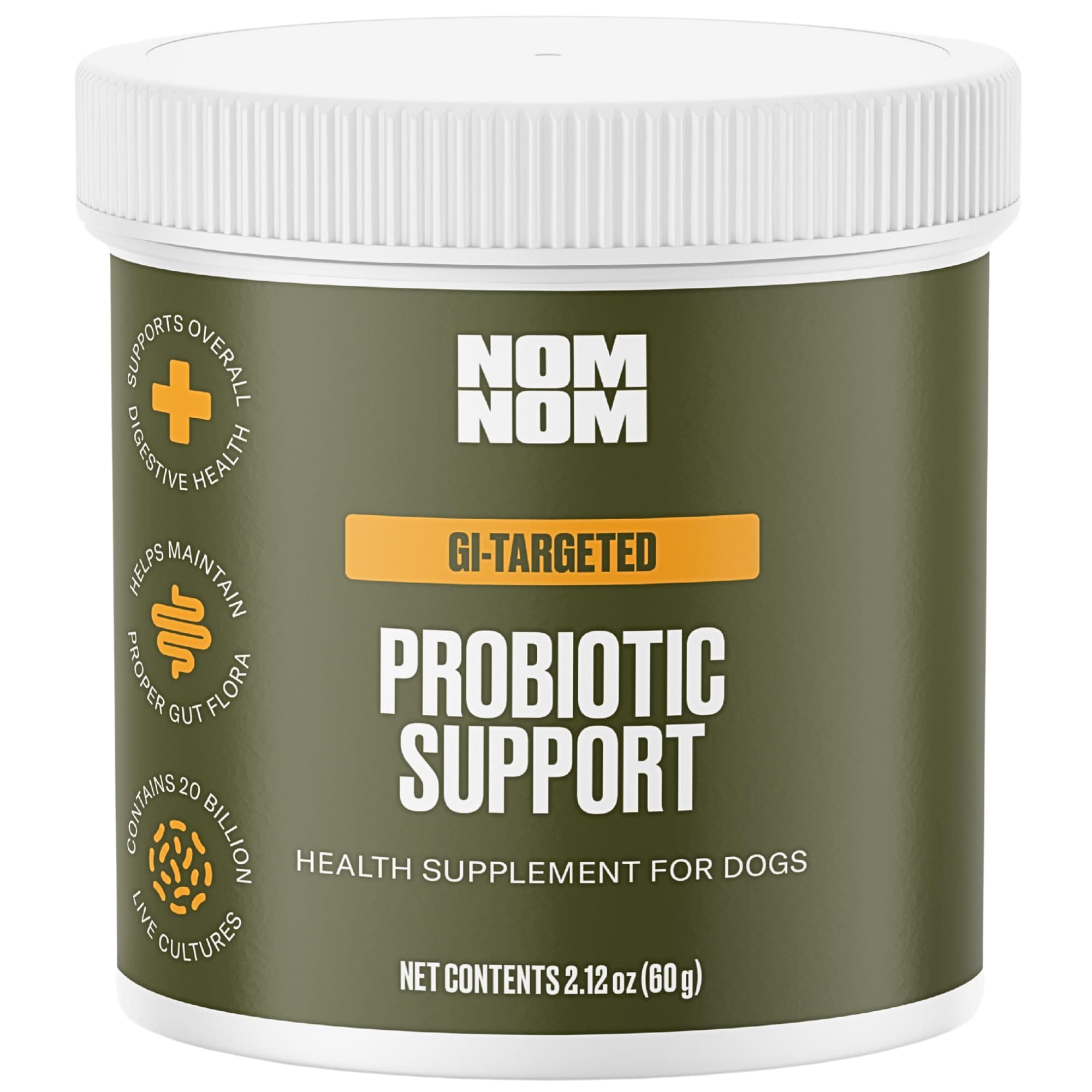 Dog GI-Targeted Probiotic Support - with Prebiotic Fiber, Inulin, and Saccharomyces boulardii - Gut Health Dog Probiotics for Gastrointestinal and Stomach Relief (GI Powder)