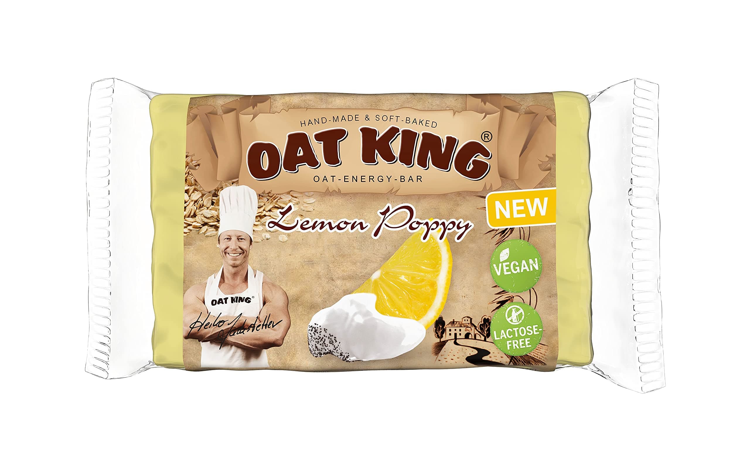 LSPOat King Lemon Poppy Energy Bar, 95 g