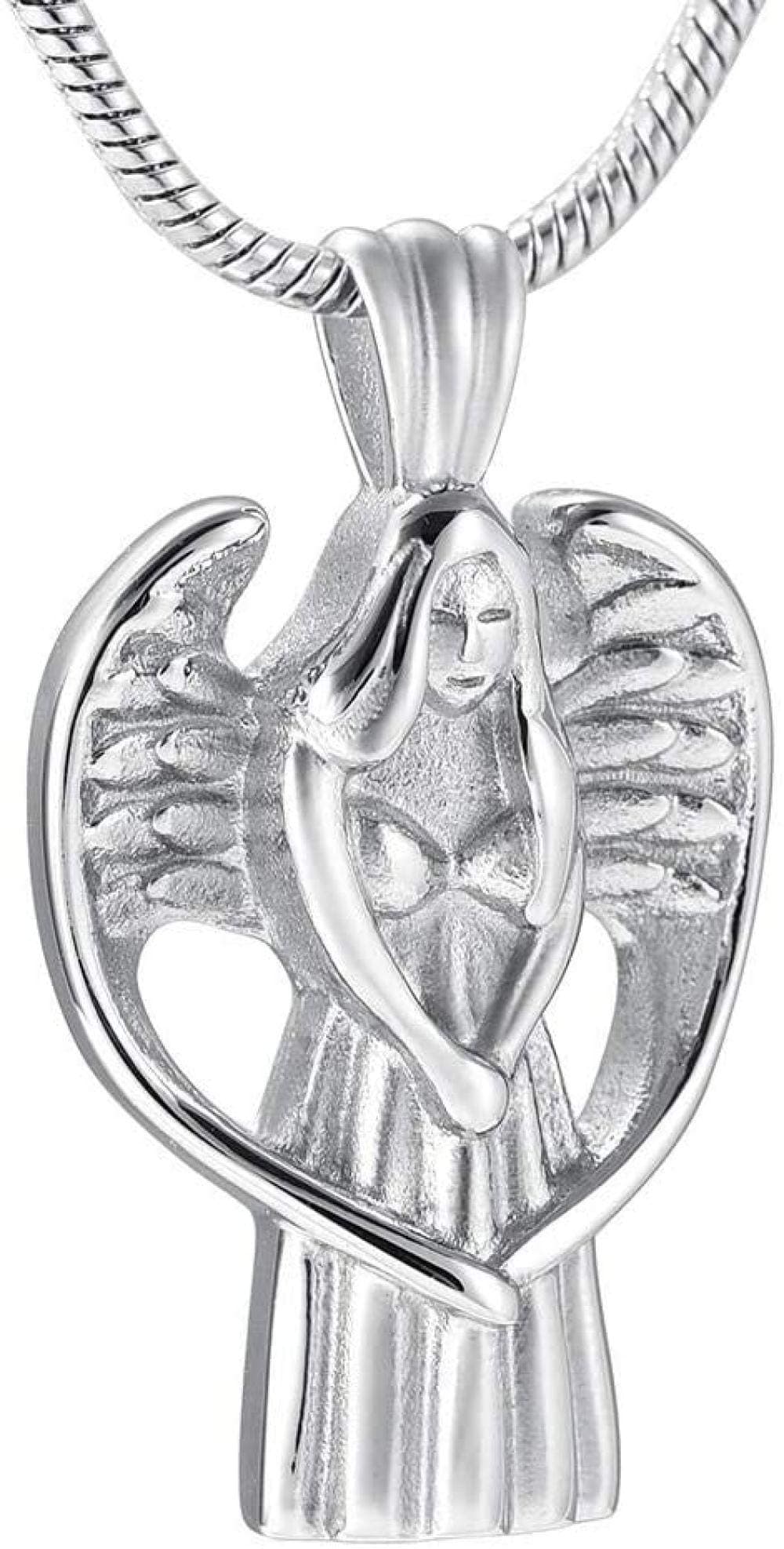 WIZG Ashes Memorial Cremation Necklace Cremation Jeweler Memorial Ash Soot Necklace Stainless Steel Ash Cremation Souvenir Necklace Gift-4