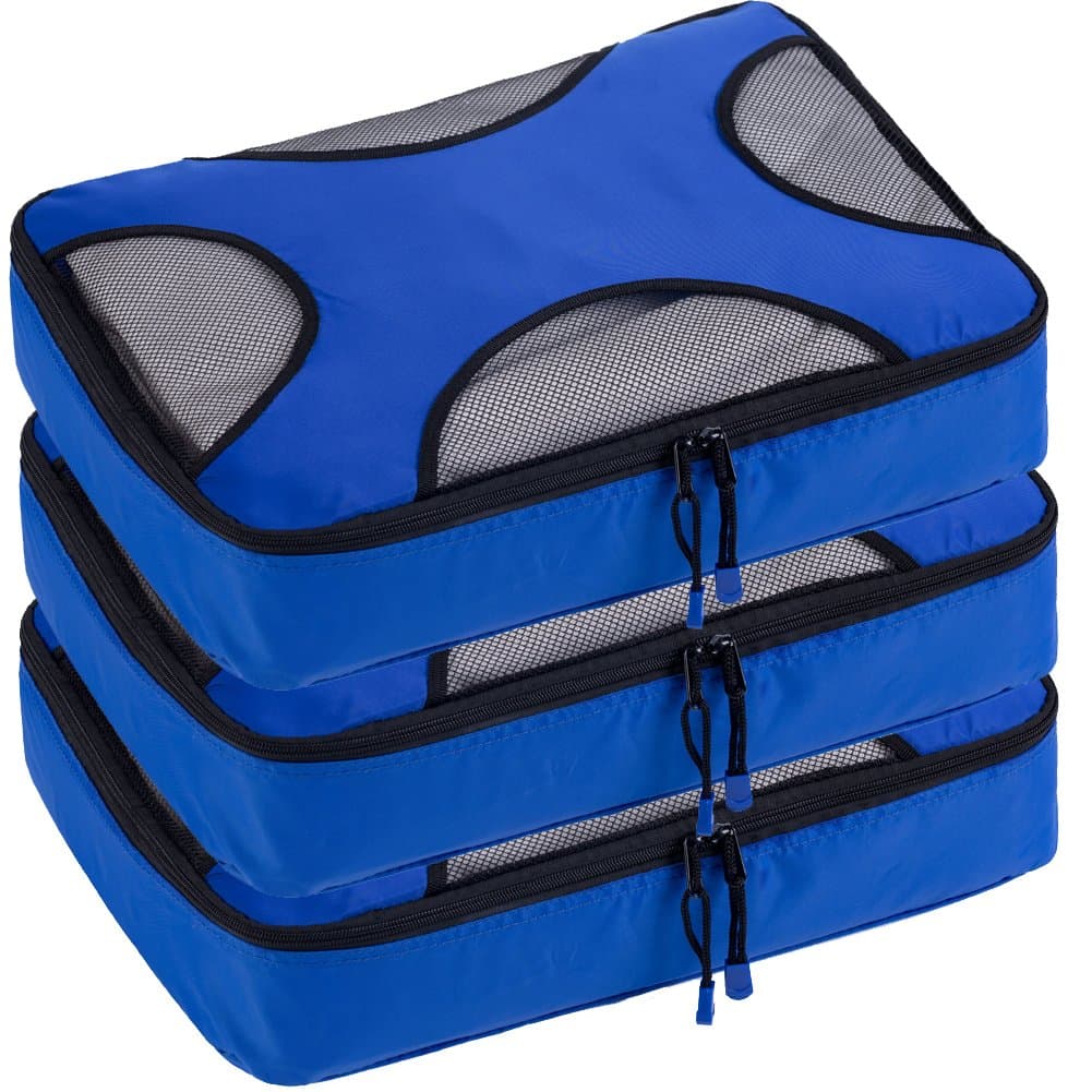 3 Piece Packing Cubes Set Compression Travel Luggage Organizer for Travel