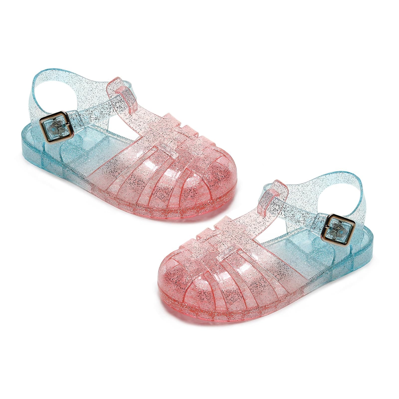 AmtidyJelly Shoes for Girls, Children's Fishermen Sandals Princess Birthday Sandals for Little Girls, Toddler Glitter Sandals
