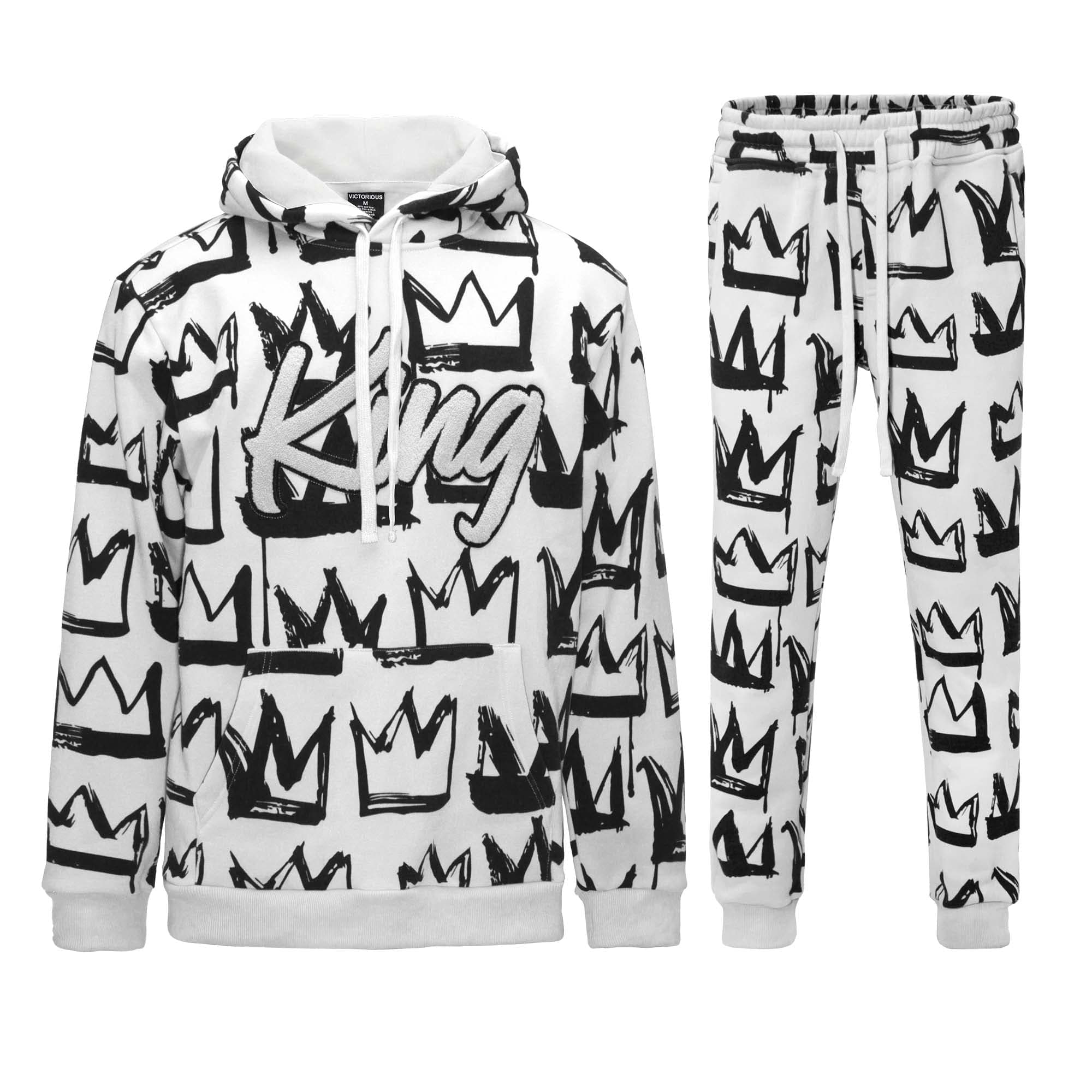 G-Style USA Men's Fleece Tracksuit Set - Zipper Jacket and Sweatpants