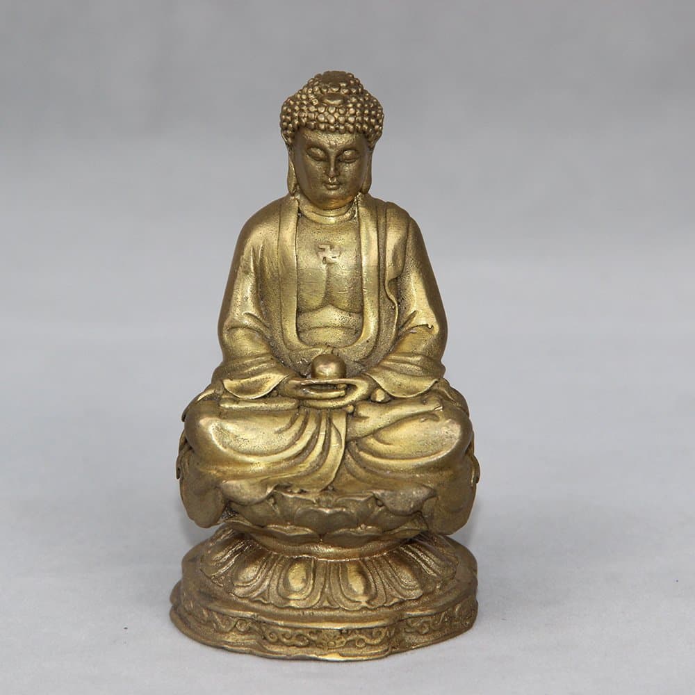 Tibet Buddhism Copper Brass Ru Lai Tathagata Amitabha Amitayus Buddha Statue Home Decoration