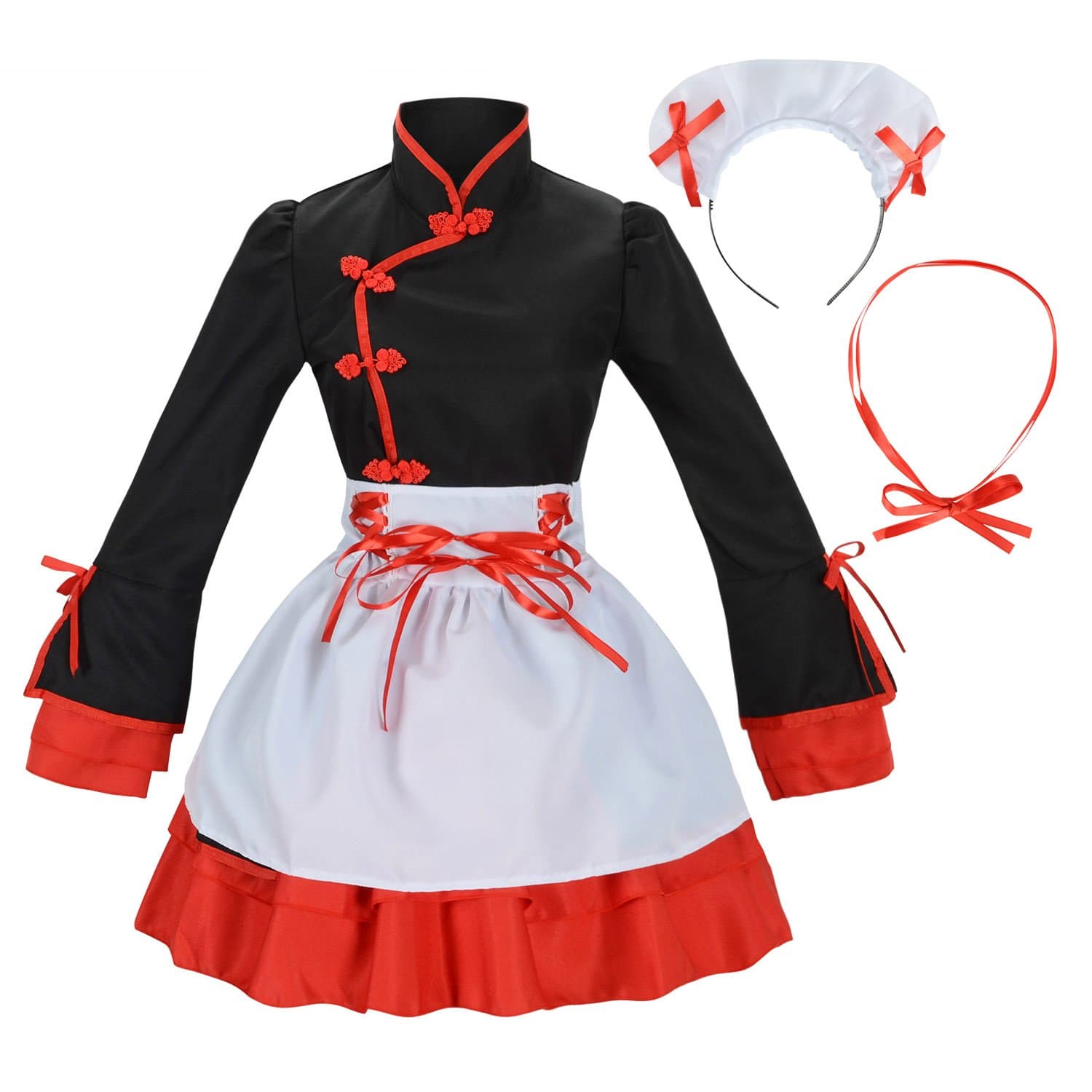 Sheface Women's Cosplay Lolita Fancy Dress French Maid Costume