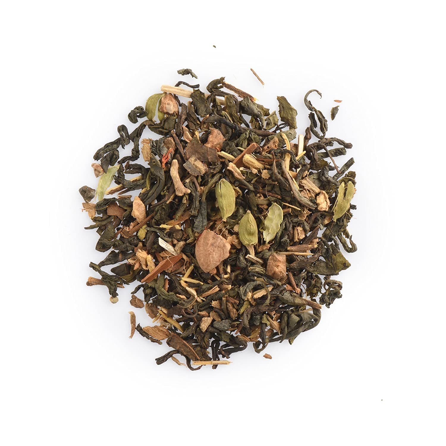 Kashmiri Kahwa | Green Tea, Liquorice, Ginger, Cloves, Cardamom, Nutmeg, Black Pepper, Almonds & Saffron | Green Tea Blend | Loose Leaf Pouch (50gms)