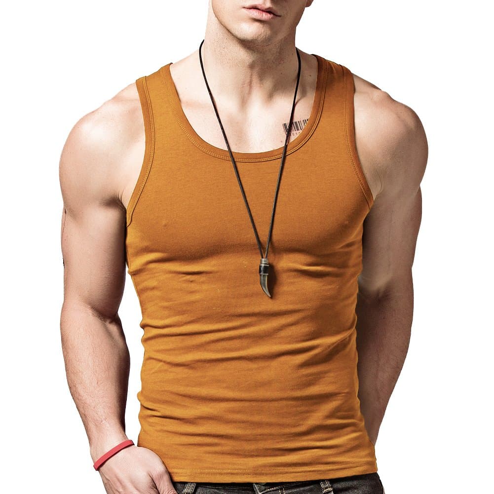 Men's Sleeveless Vest beige Camel