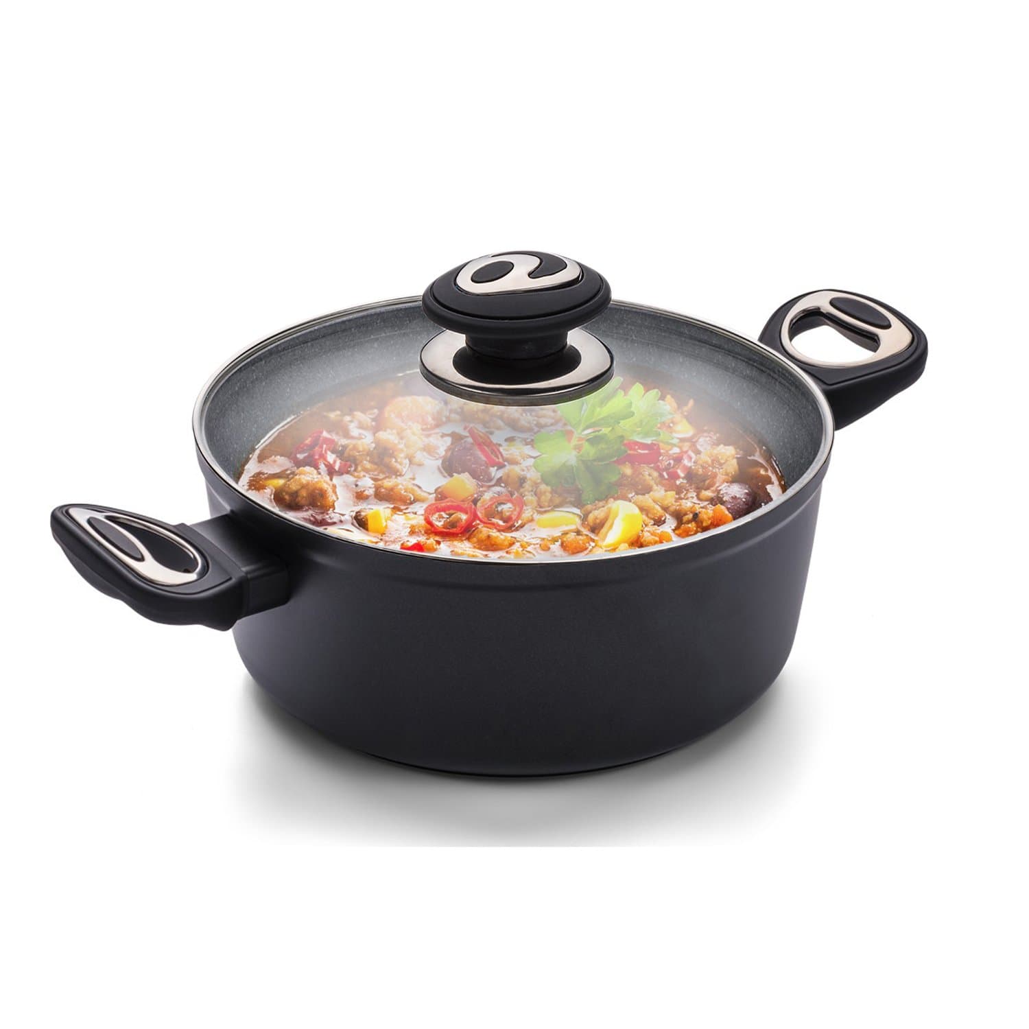 Rosmarino Black Lava Stone Stockpot 3l