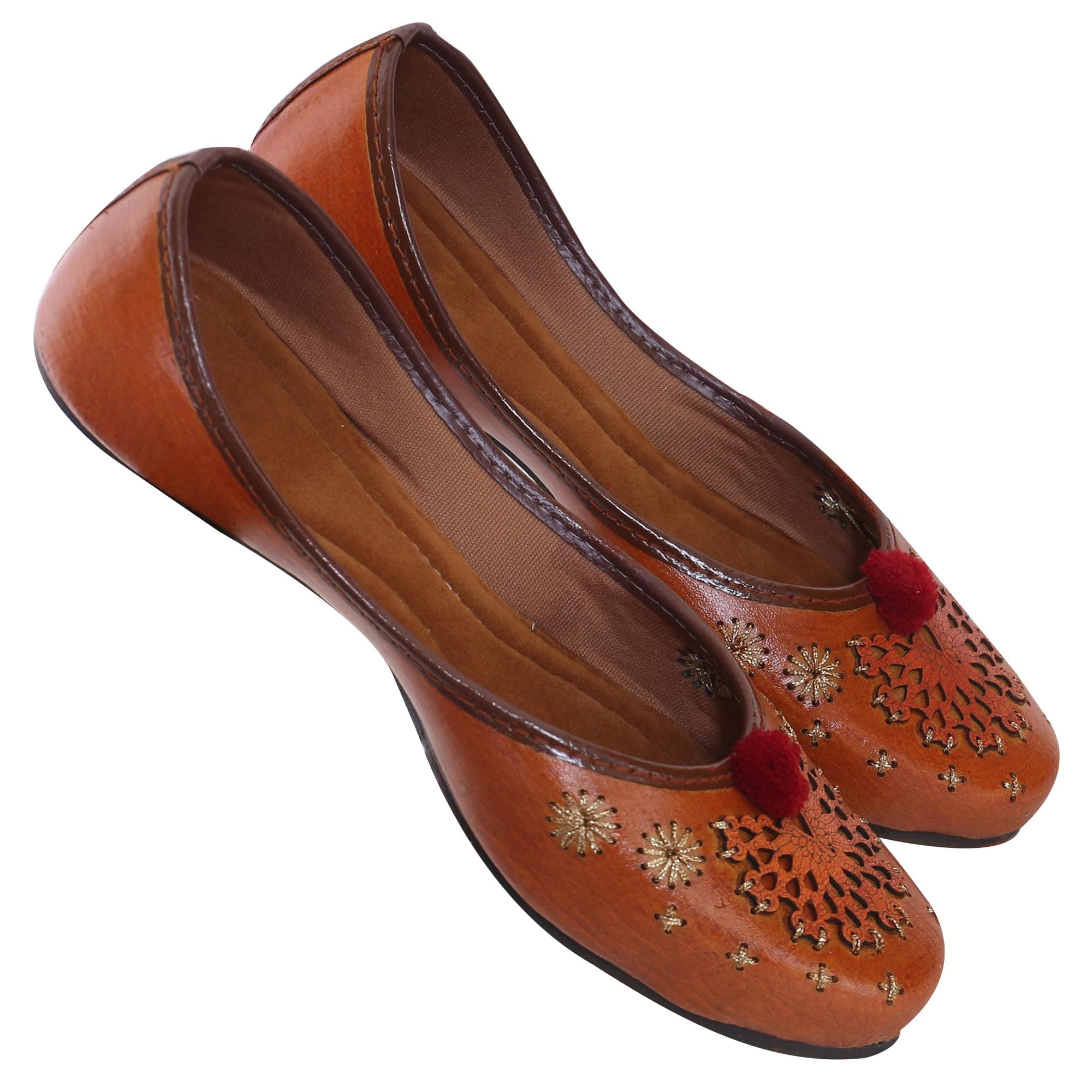 DFR Women's Casual Brown Rajasthani Juti's Mojari's Jutti Shoe