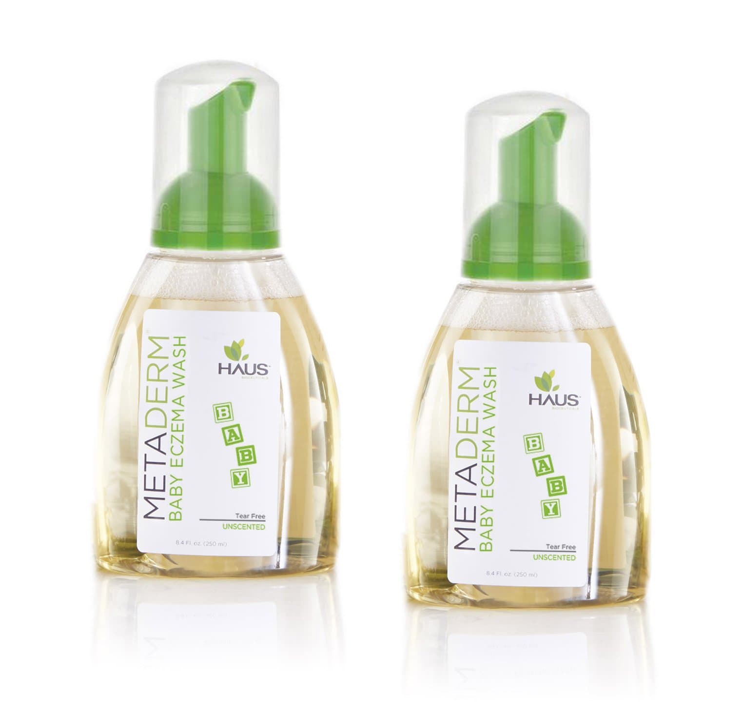 MetaDerm Natural Baby Eczema Wash (Unscented, 8.4 oz dispenser 2 pack)