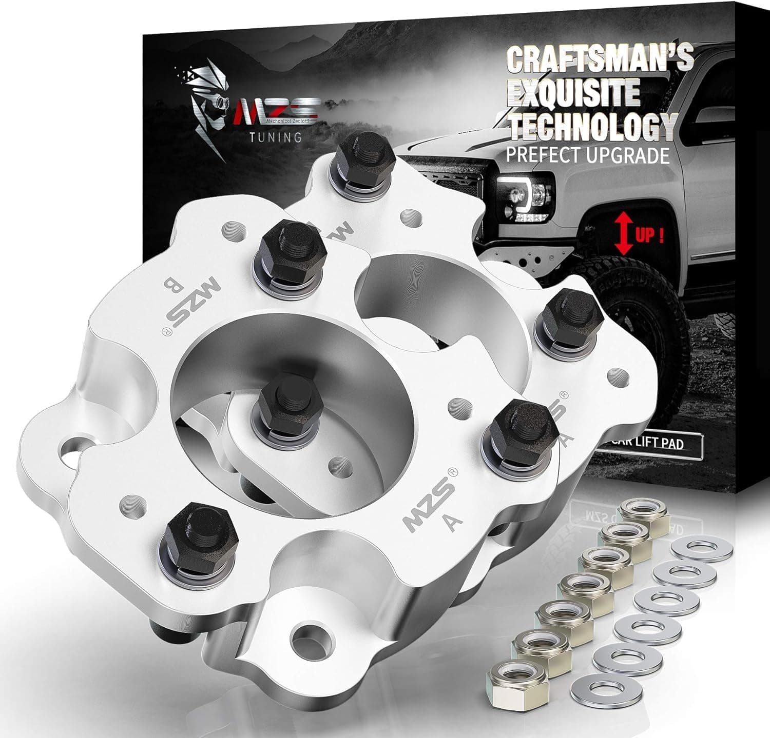 MZS 2" Front Leveling Kit, Lift Strut Spacers Compatible with 2009-2026 F150 2x2 2WD 4x4 4WD Aluminum
