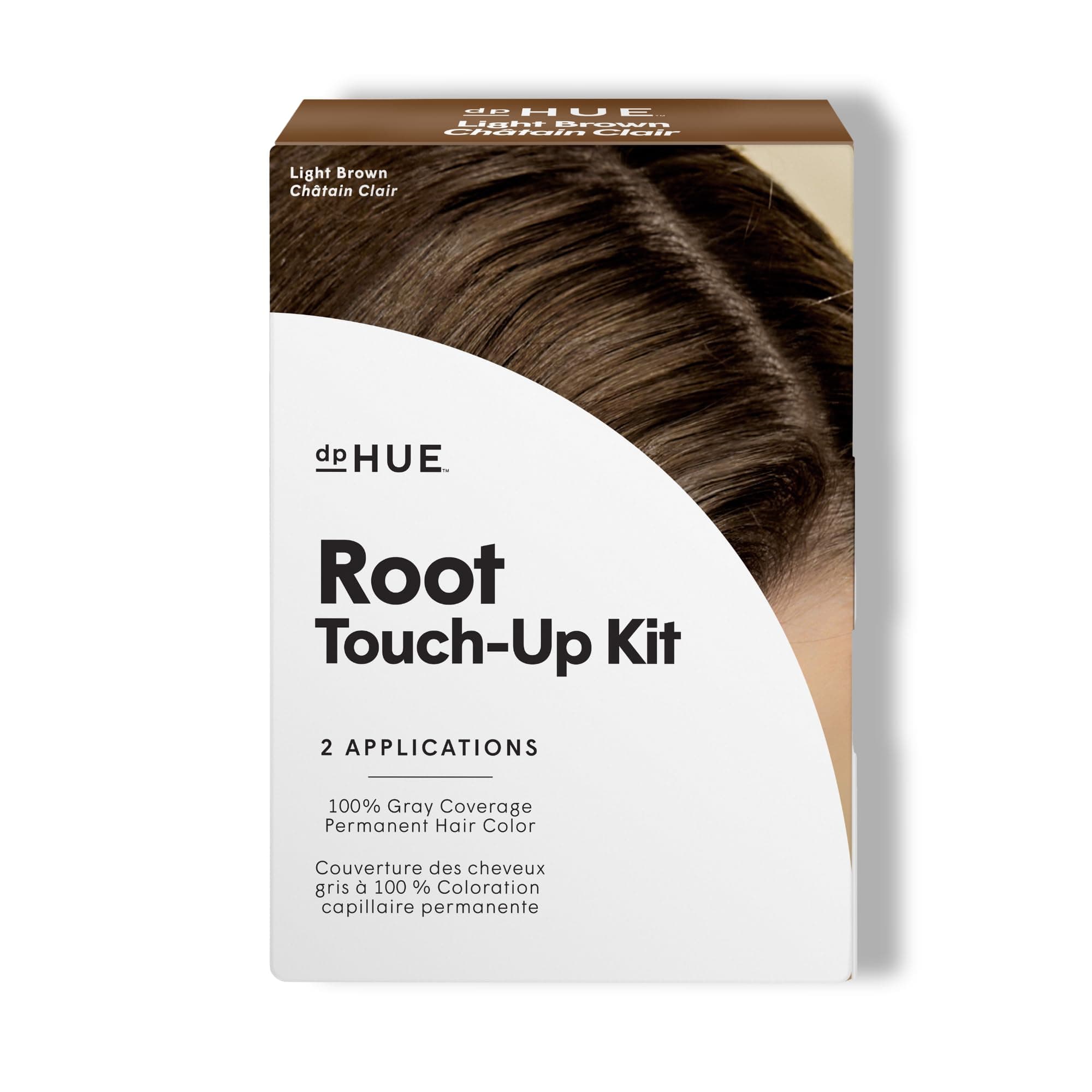 dpHUE Root Touch-Up Kit - Light Brown, 2 Applications - Permanent Grey Hair Touch Up & Root Cover Up Solution - Low Ammonia, Salon-Quality Creme Hair Color Made in Italy