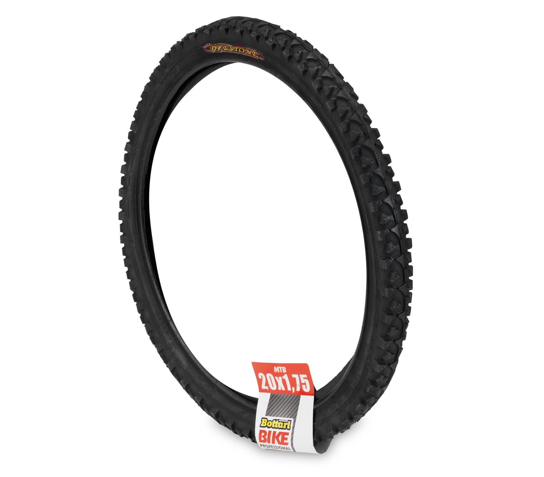 Bottari bike Men's Rubber MTB Bicycle Tires-Black, 20 x 1.75 C