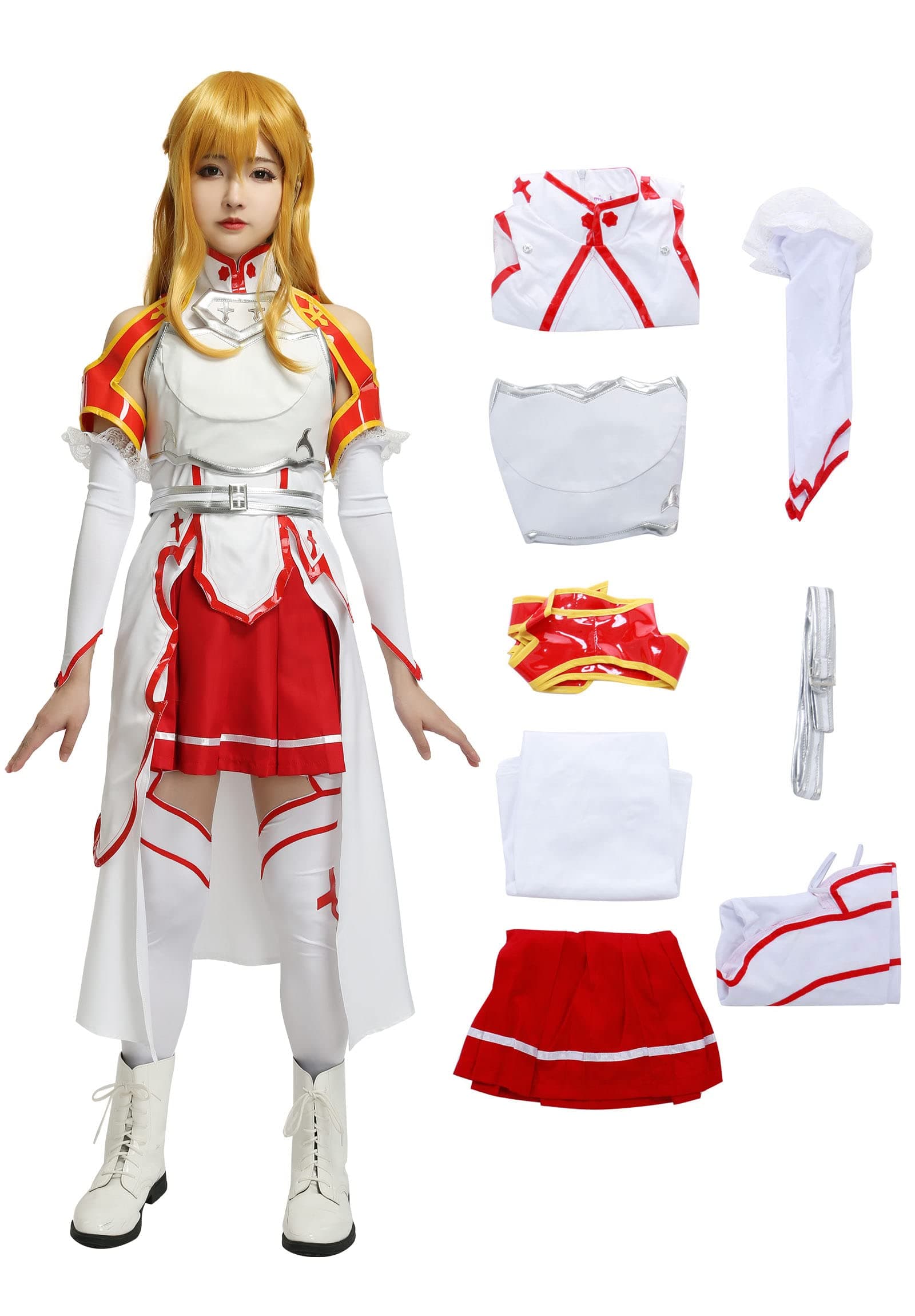 miccostumesWomen's Asuna Yuuki Costume with Three-Dimensional Breastplate