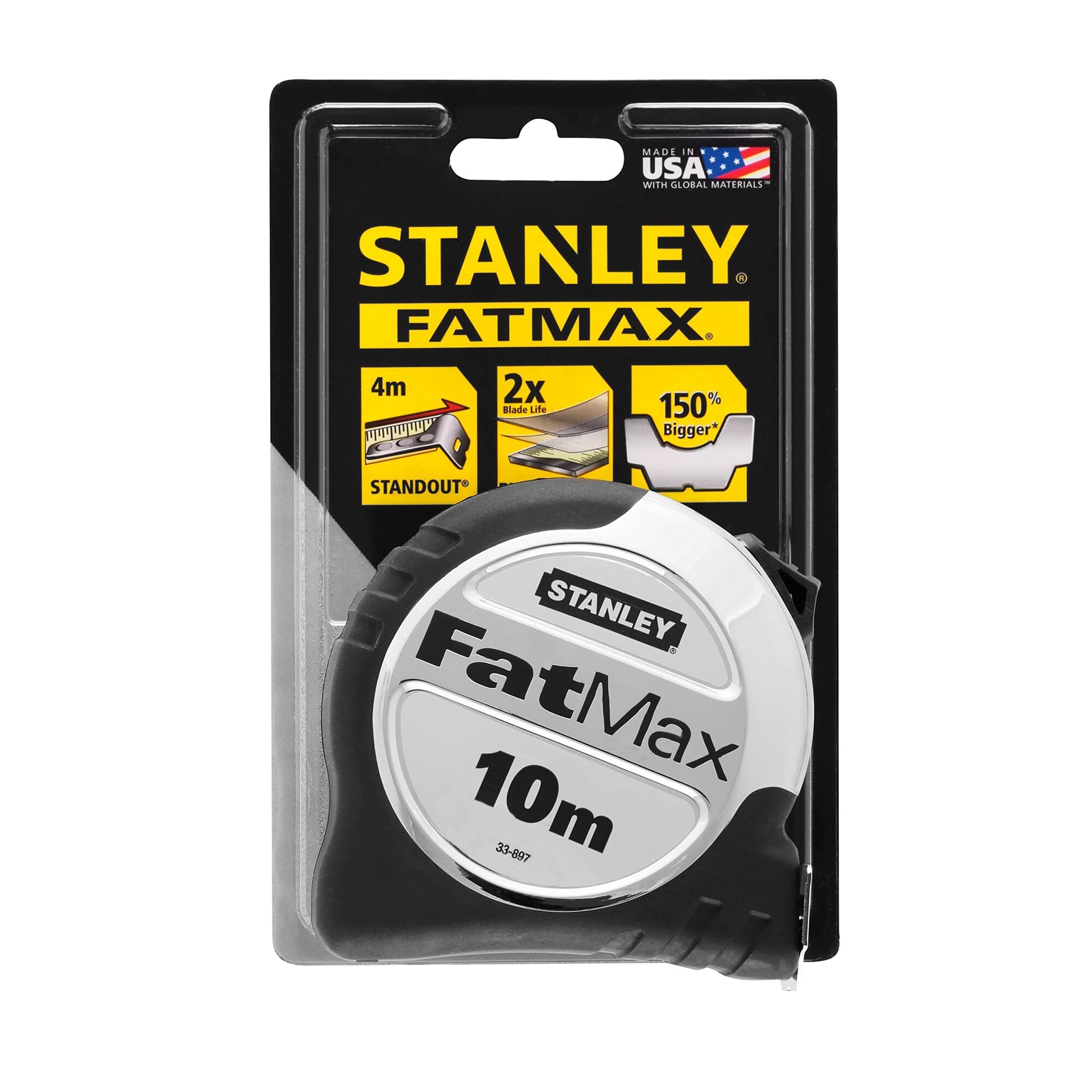 Stanley Tools 033897 FatMax Tape Measure 10m (Width 32mm)