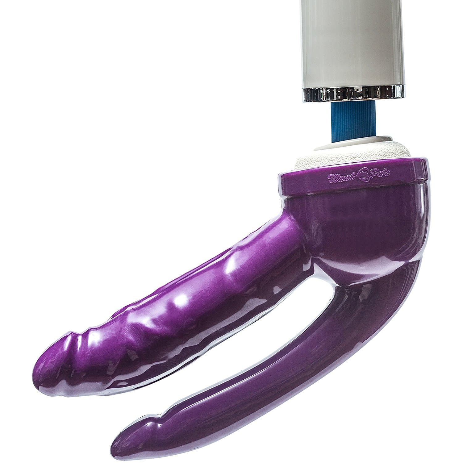 Double Bliss Tip Premium Silicone Wand Massager Attachment (Purple)