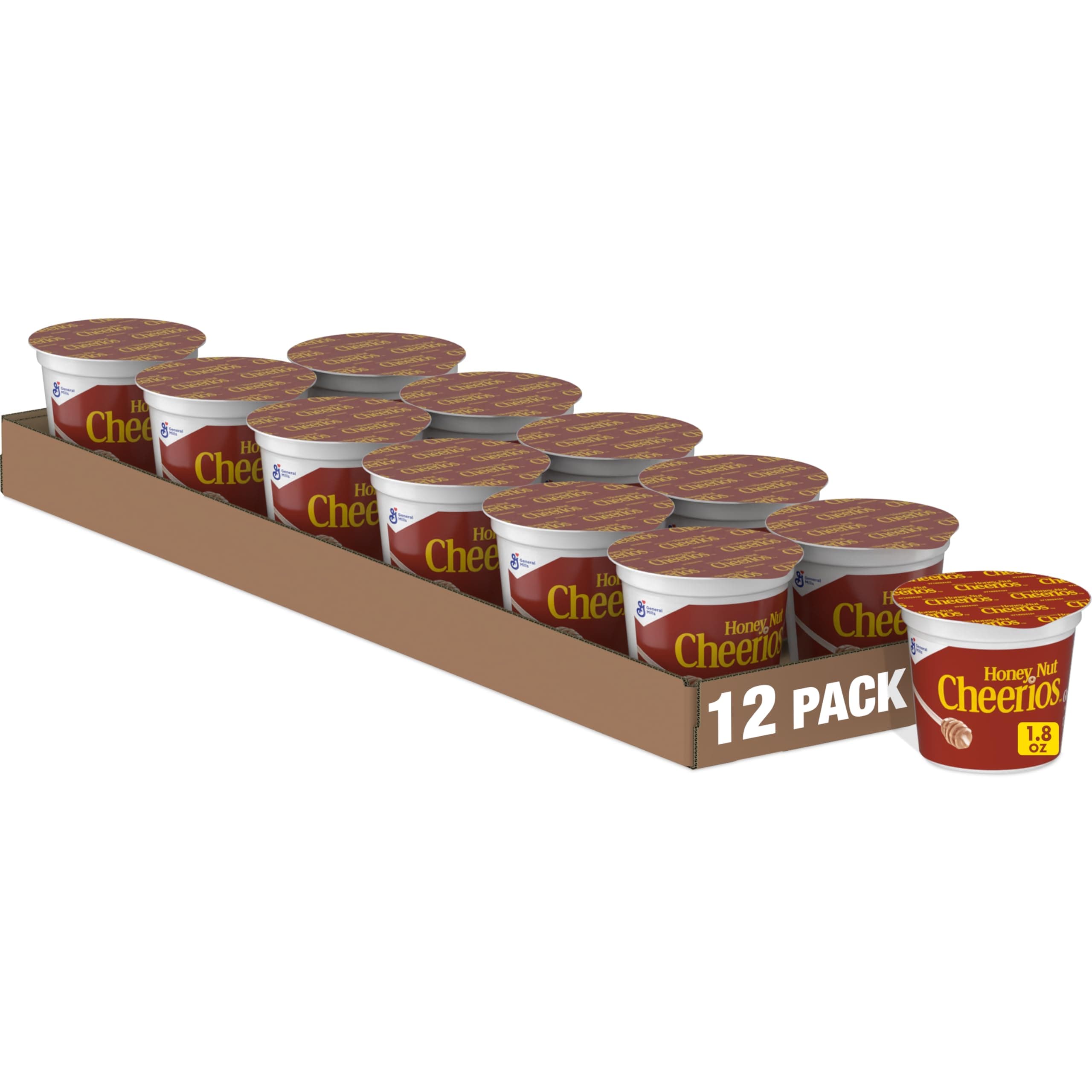 Honey Nut Cereal Cereals Cup, 1.8 oz, 12 Pack Honey Nut Cheerios Cereal Cup, 1.8 oz, 12 Pack