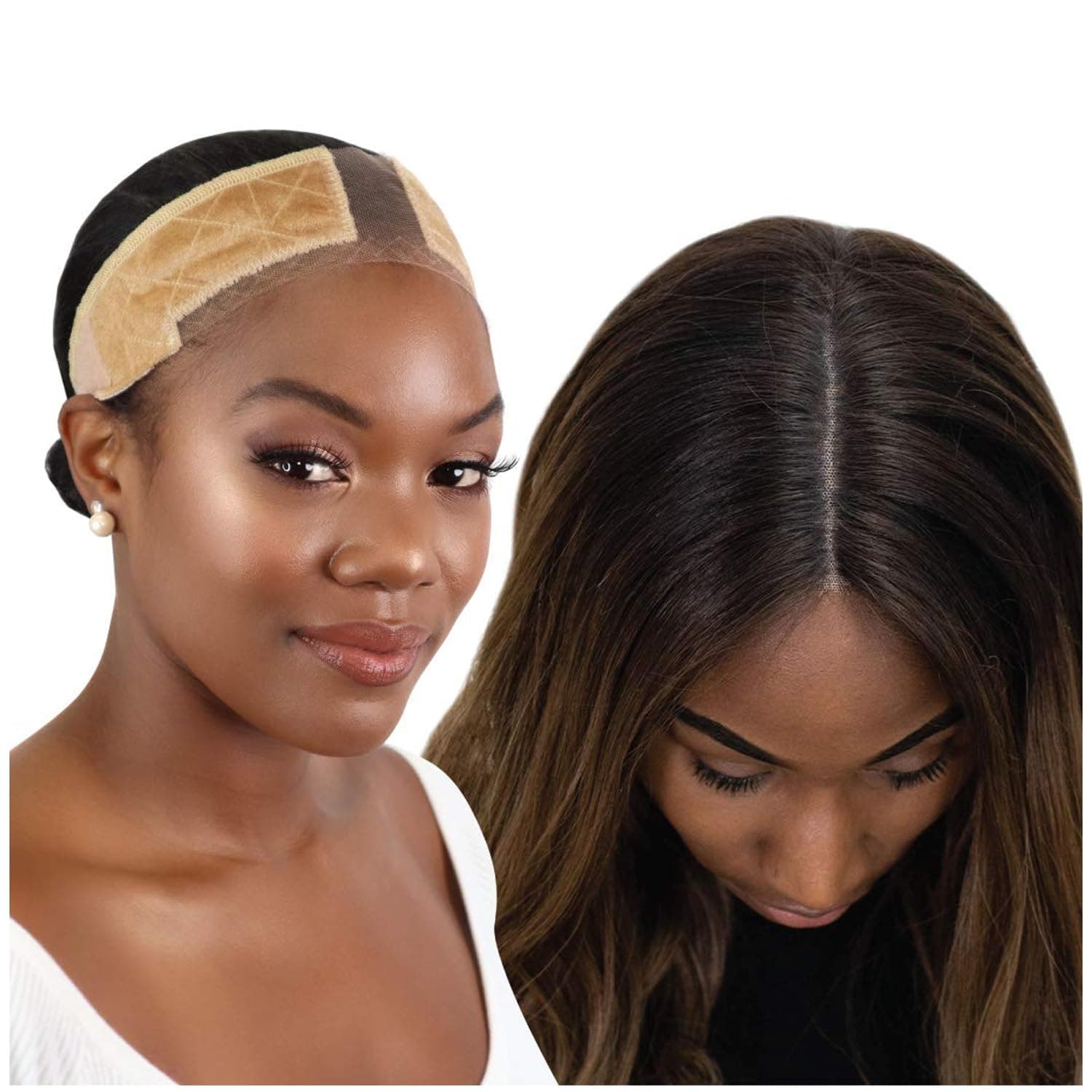 Milano Original Lace WiGrip Comfort Band, Velvet Wig Grip Band, Adjustable Non-Slip Headband for Wigs, Ideal for Hair Loss, Cosplay, Chemotherapy Patients, Fits Any Head Size, Nude