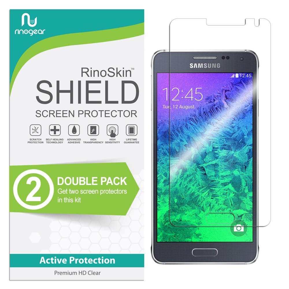(2-Pack) Screen Protector for Samsung Galaxy Alpha Screen Protector [Flexible Clear Film] Case Friendly Accessories