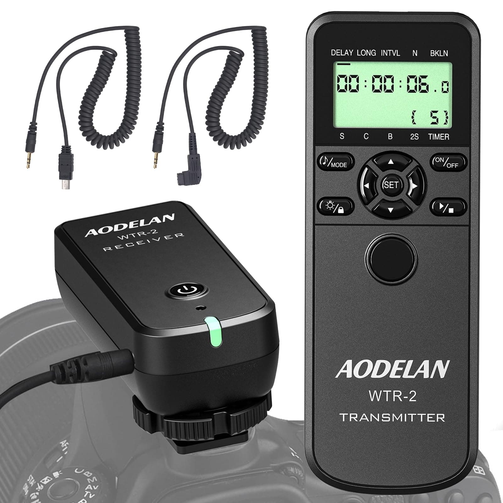 AODELAN Wireless Shutter Camera Remote Control Timer Intervalometer for Sony a7 III, a7 II, a7R III, a9, a6000, a6300, a5100