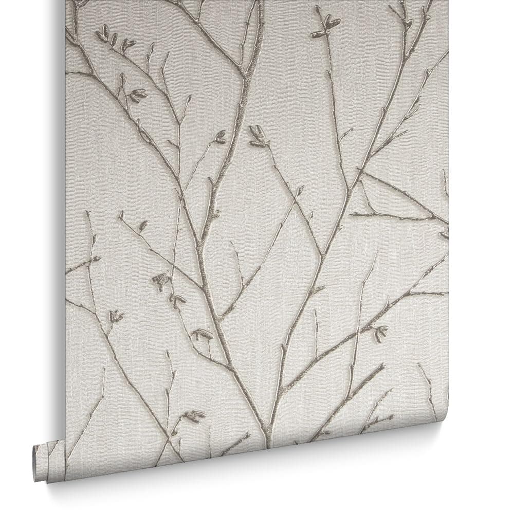 Boutique Ivory Water Silk Sprig Wallpaper