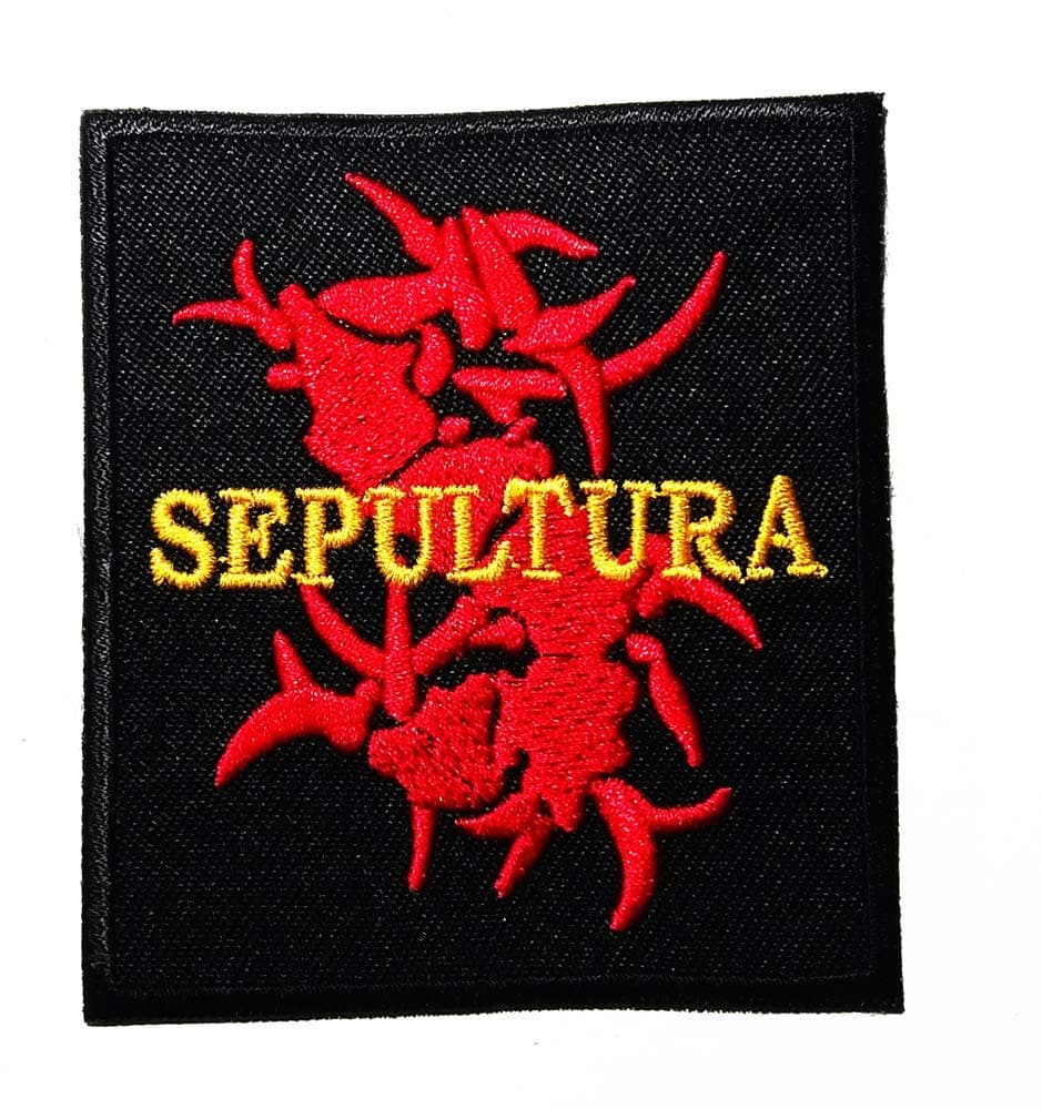 S Brazilian Groove & Thrash Metal Death Alternative Black Band Music Style Logo Patch Embroidered Sew Iron On Patches Badge Bags Hat Jeans Shoes T-Shirt Applique