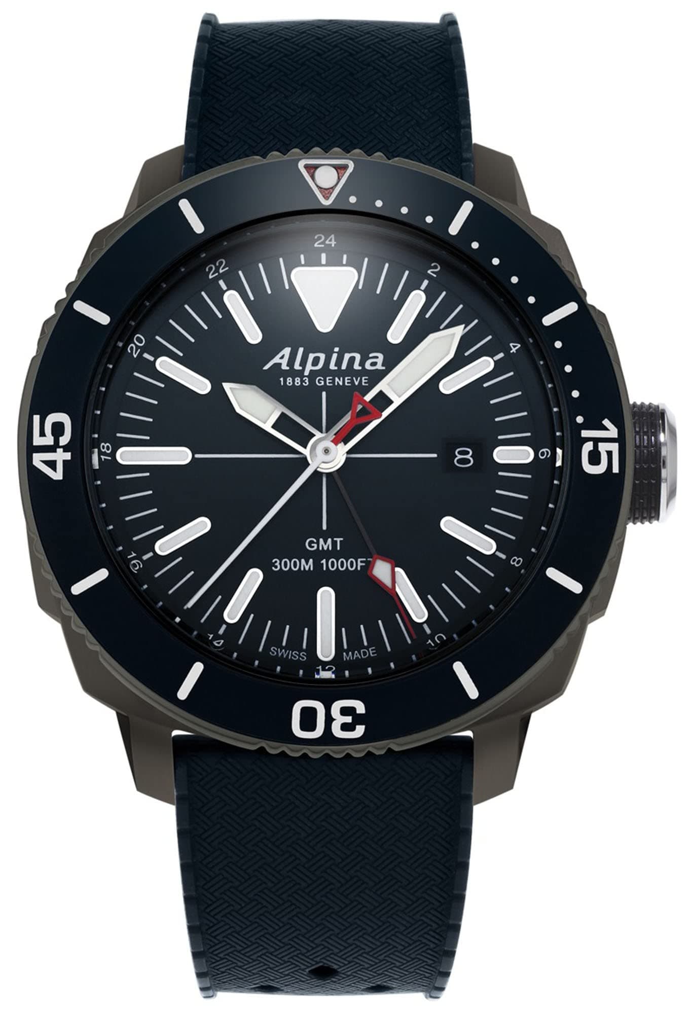 Alpina Men's Analogue Swiss Quartz Watch with Rubber Strap AL-247LNN4TV6