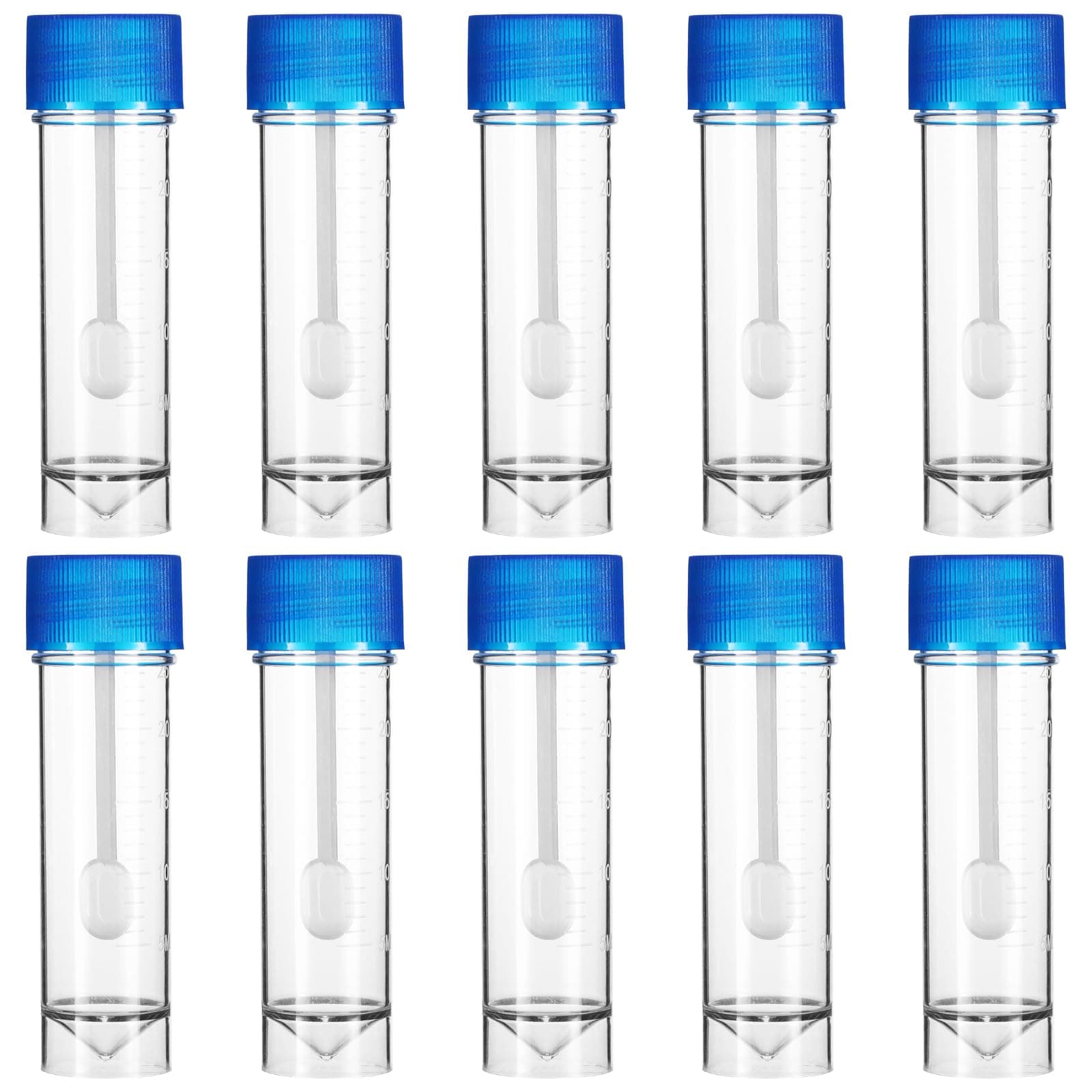 Specimen Cups, 10pcs Laboratory Stool Sample kit Cups for Testing Plastic with lids Pill vials Toilet